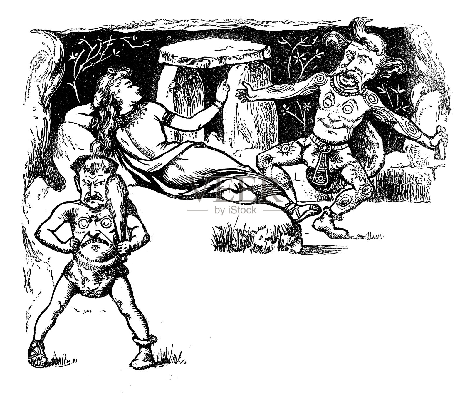 英国讽刺漫画插画图片素材