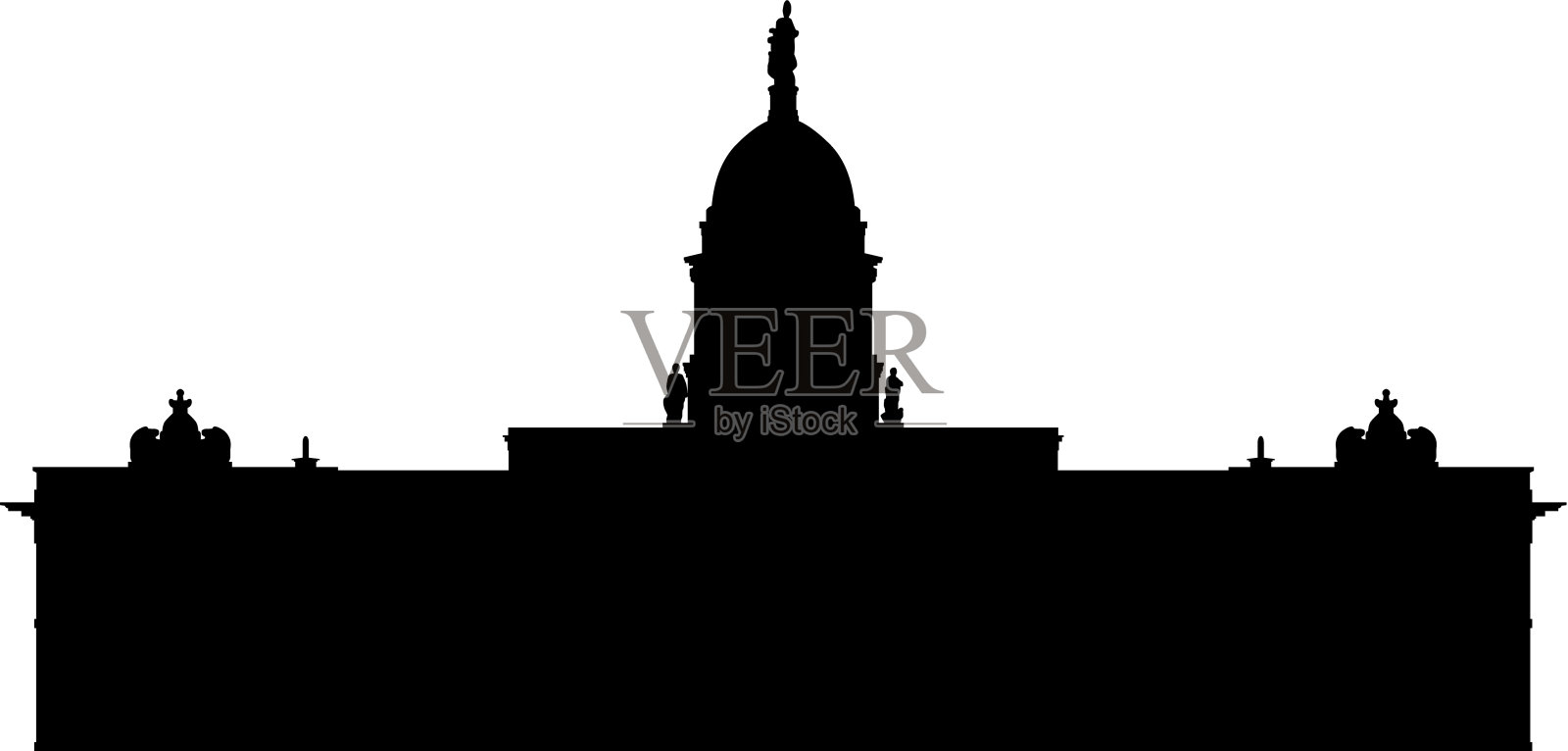 爱尔兰都柏林的海关大楼插画图片素材