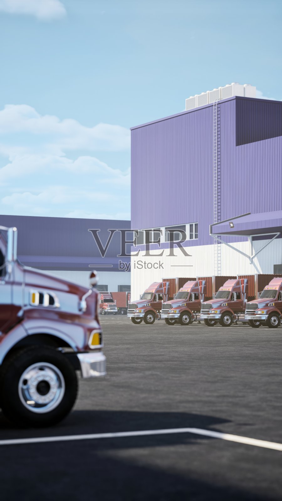 卡车停车场照片摄影图片