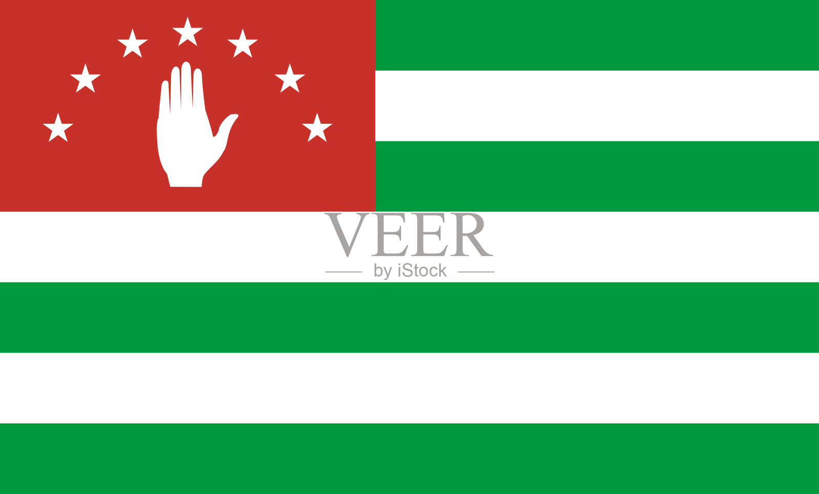 阿布哈兹旗帜矢量图 EPS10插画图片素材