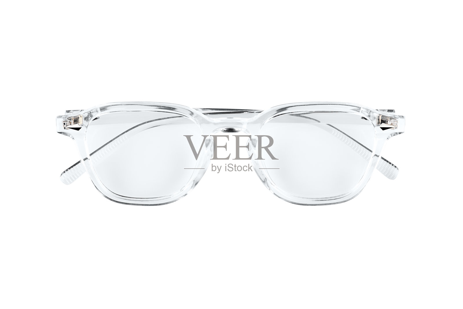 白底眼镜。透明眼镜框。眼镜是为了视力。照片摄影图片
