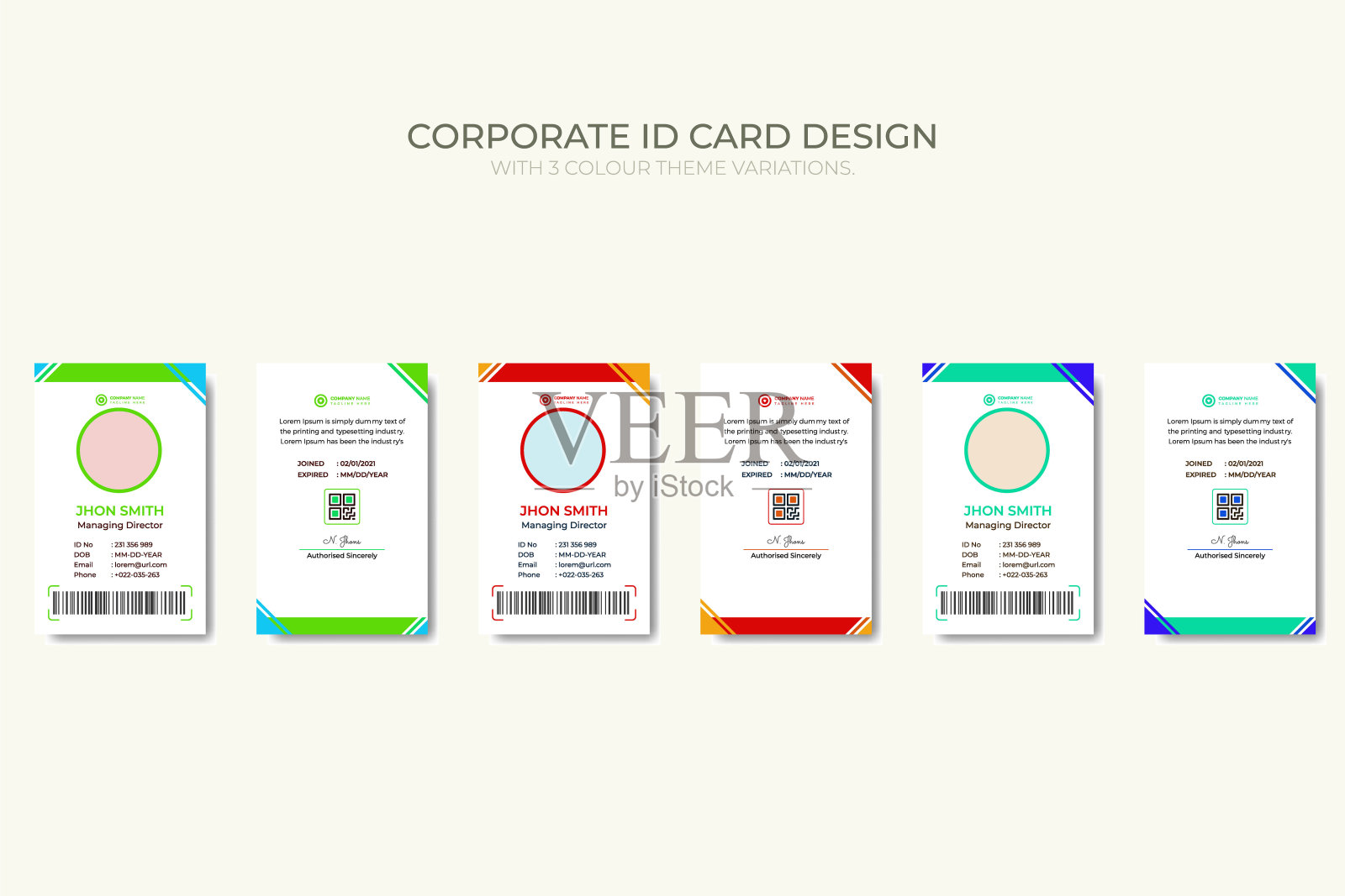 公司业务ID卡模板矢量设计插画图片素材