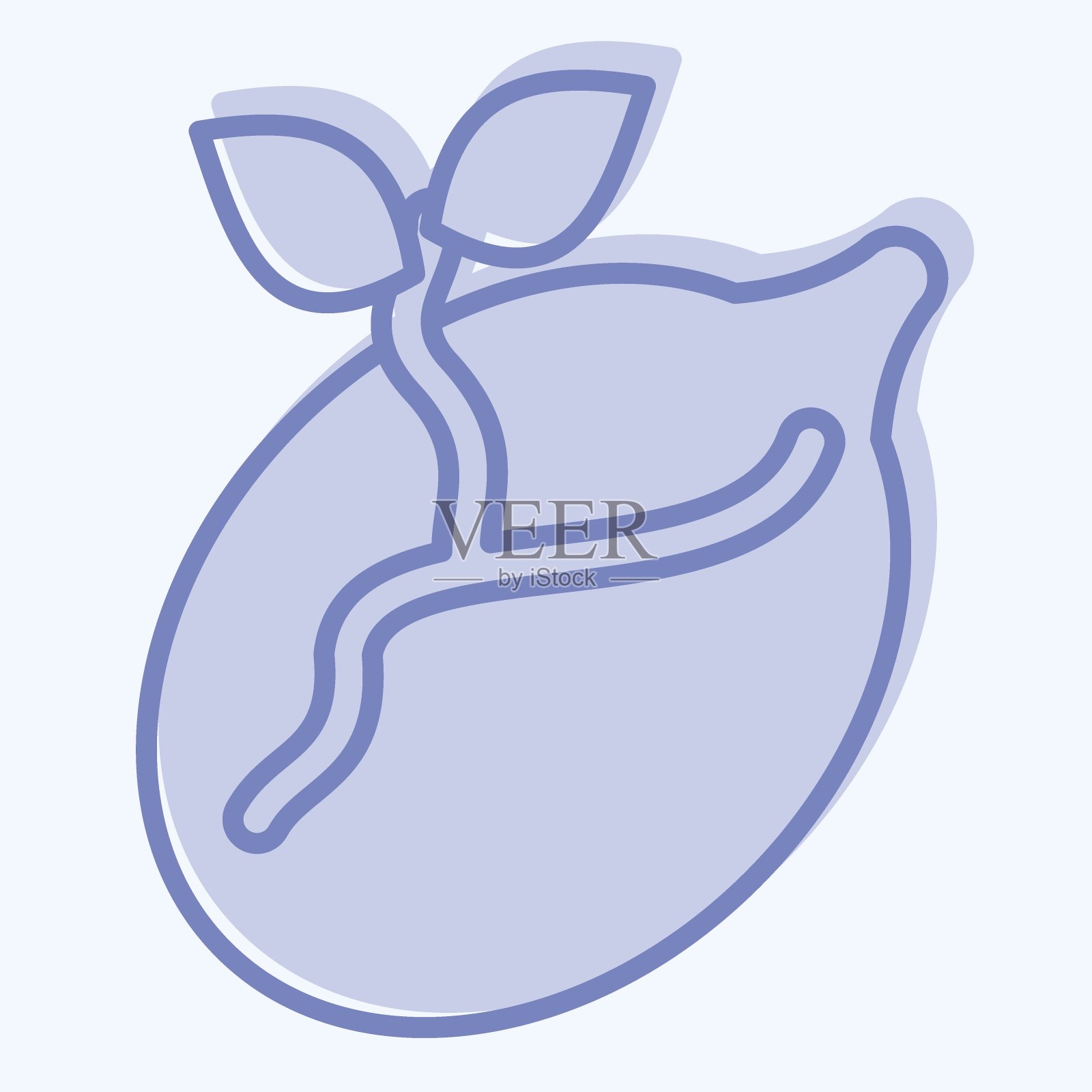 图标的种子。与农业有关的符号。双音风格。简单的设计可编辑。简单的说明插画图片素材