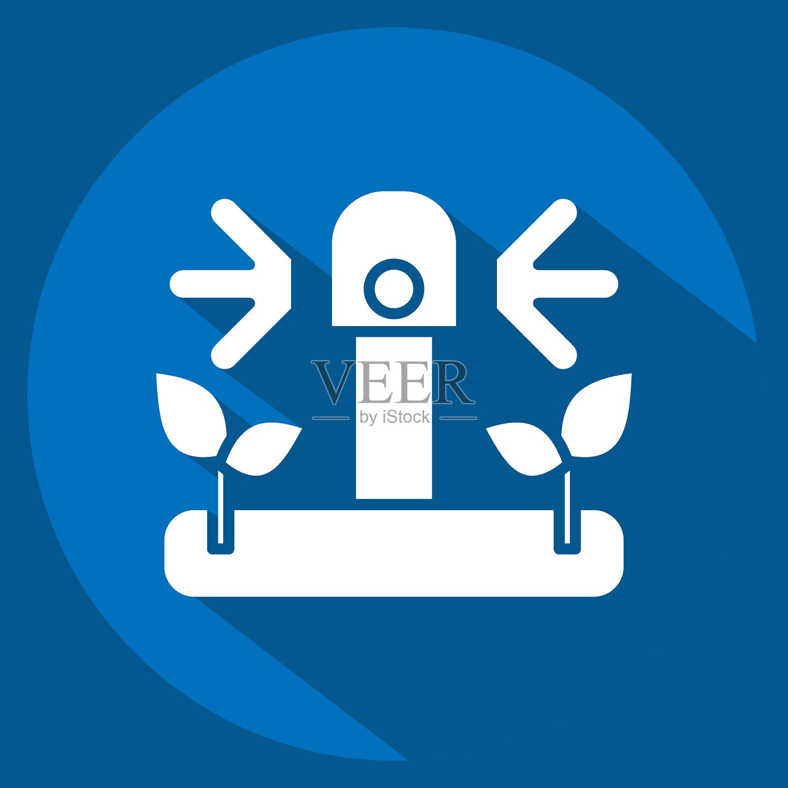 图标灌溉。与农业有关的符号。长影式。简单的设计可编辑。简单的说明插画图片素材