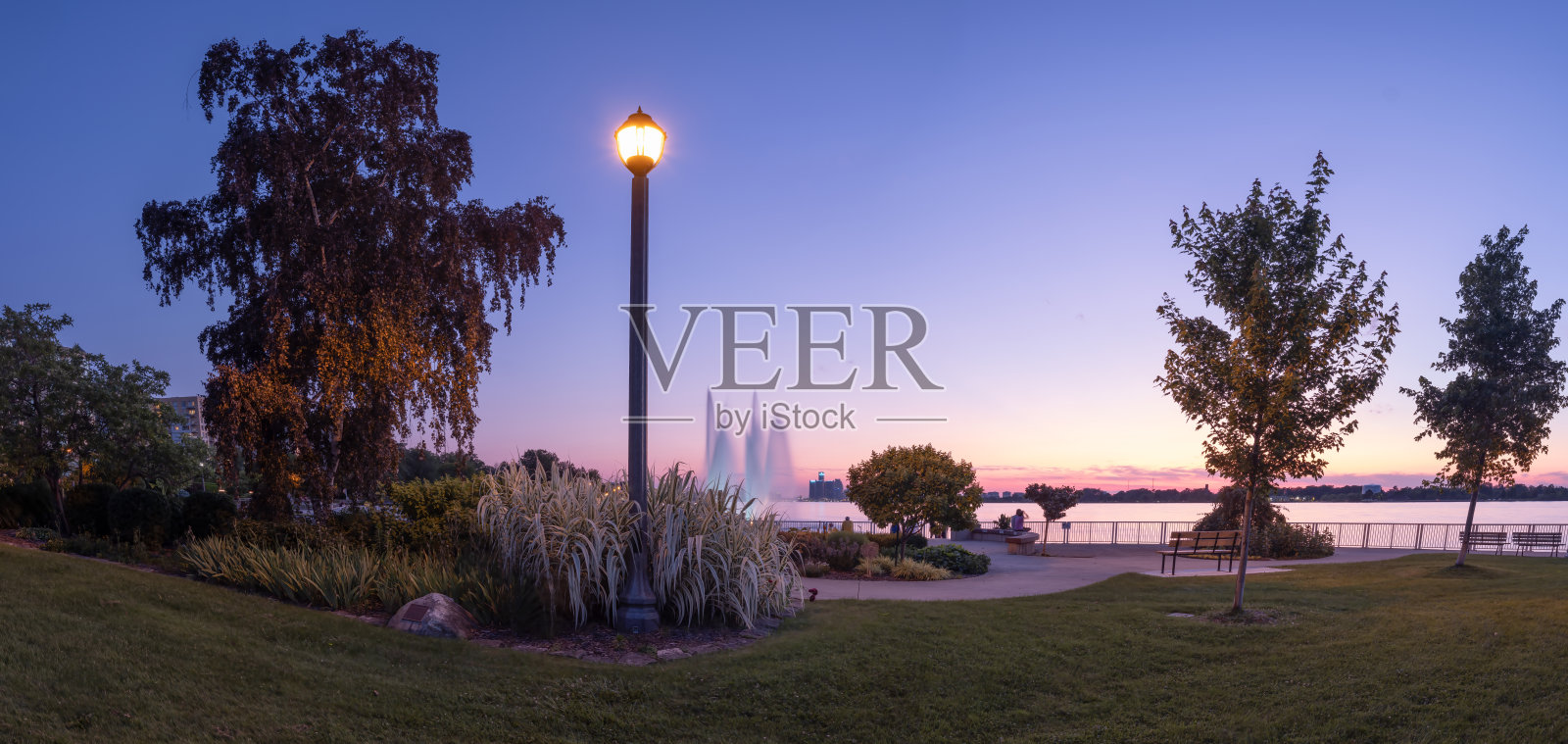 安大略温莎-和平喷泉照片摄影图片