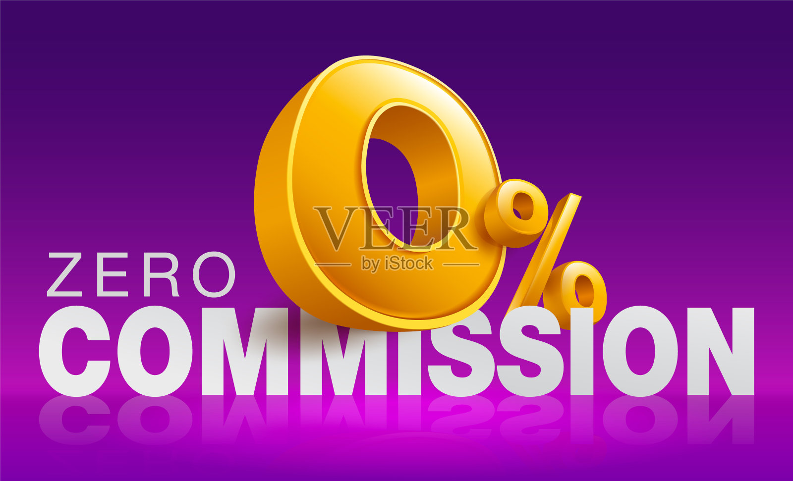 零佣金横幅或模板插画图片素材