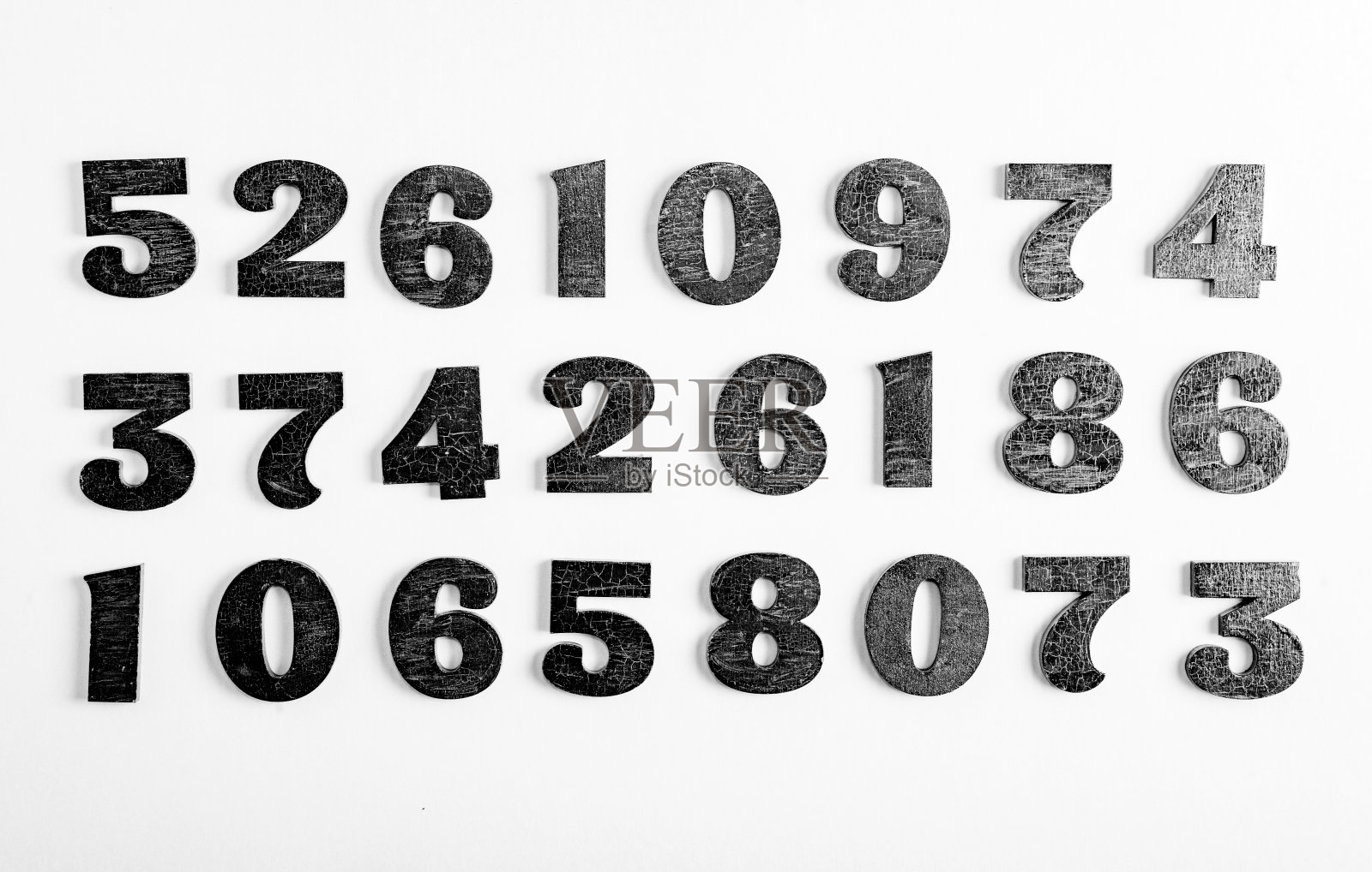 数字背景。从0到9。数字纹理。照片摄影图片