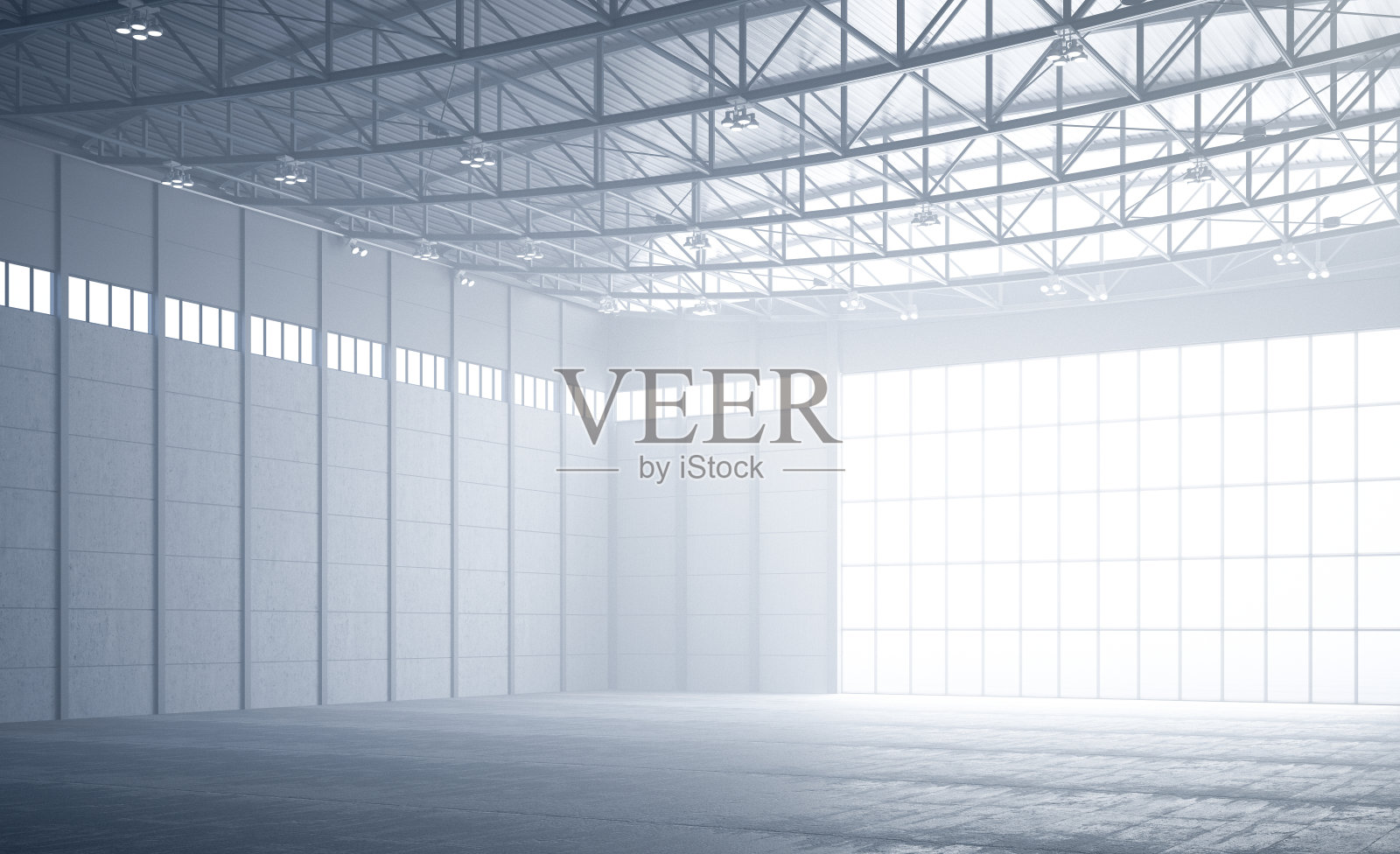 空荡荡的工业大厅照片摄影图片