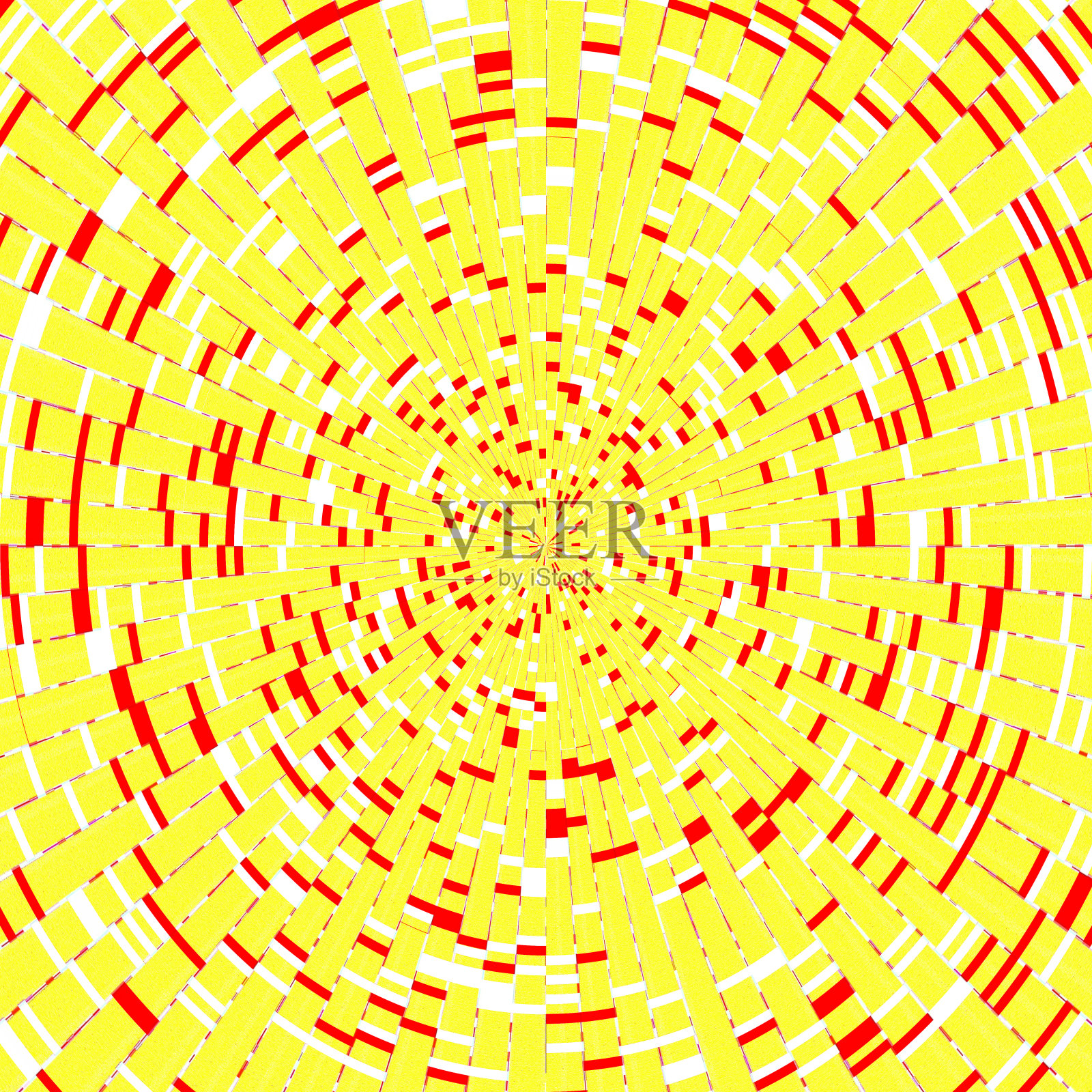 黄色和红色的矩形漩涡插画图片素材