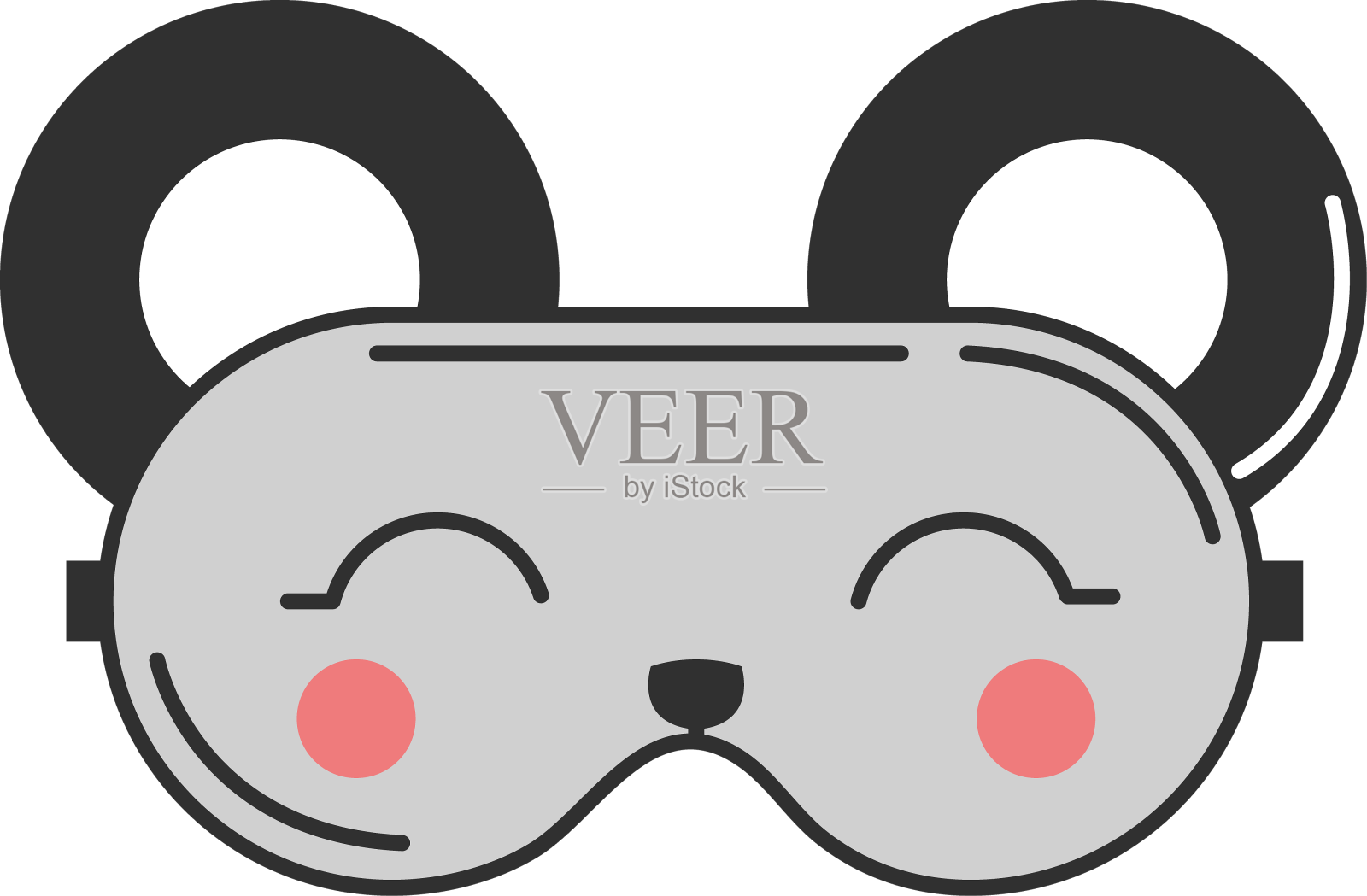 睡眠面具熊设计元素图片