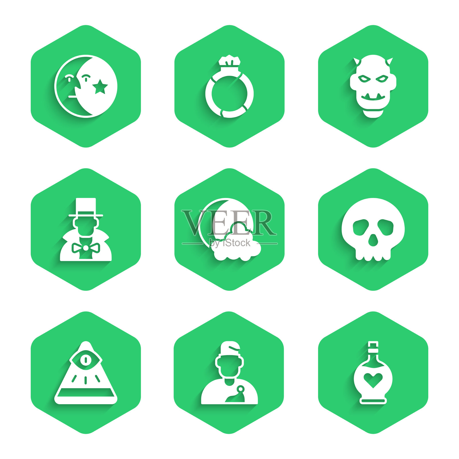 集月与星法师法师瓶图标素材