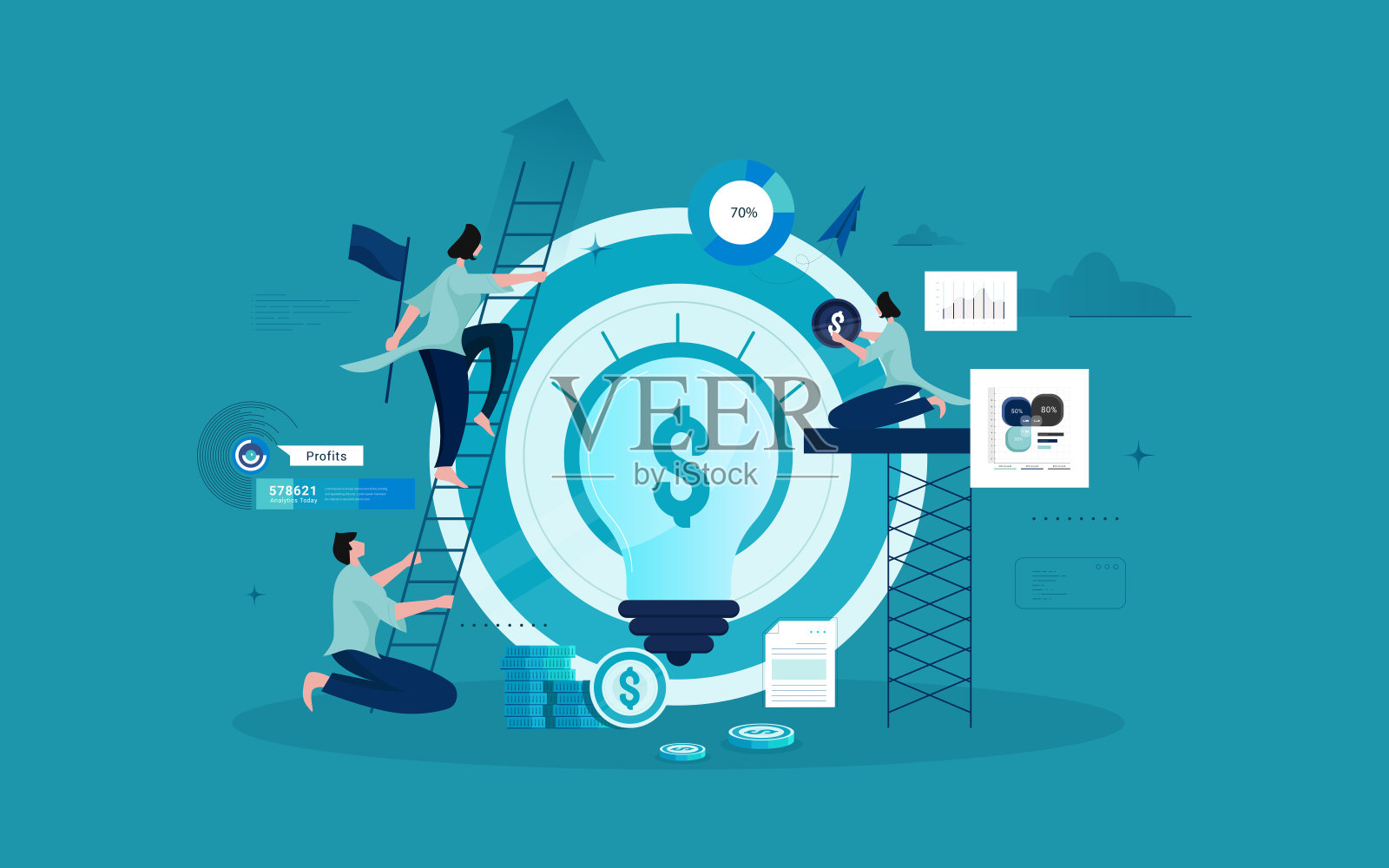 成功推出新创意插画图片素材