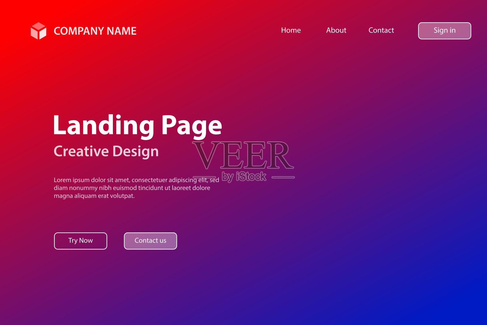 登陆页模板-抽象模糊的背景-散焦红色梯度插画图片素材