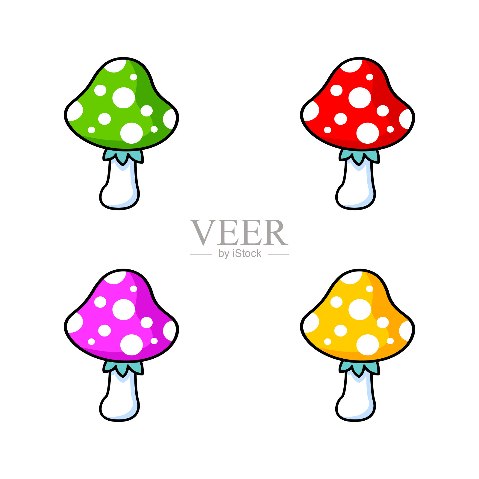 迷你套蝇木耳插图。插画图片素材