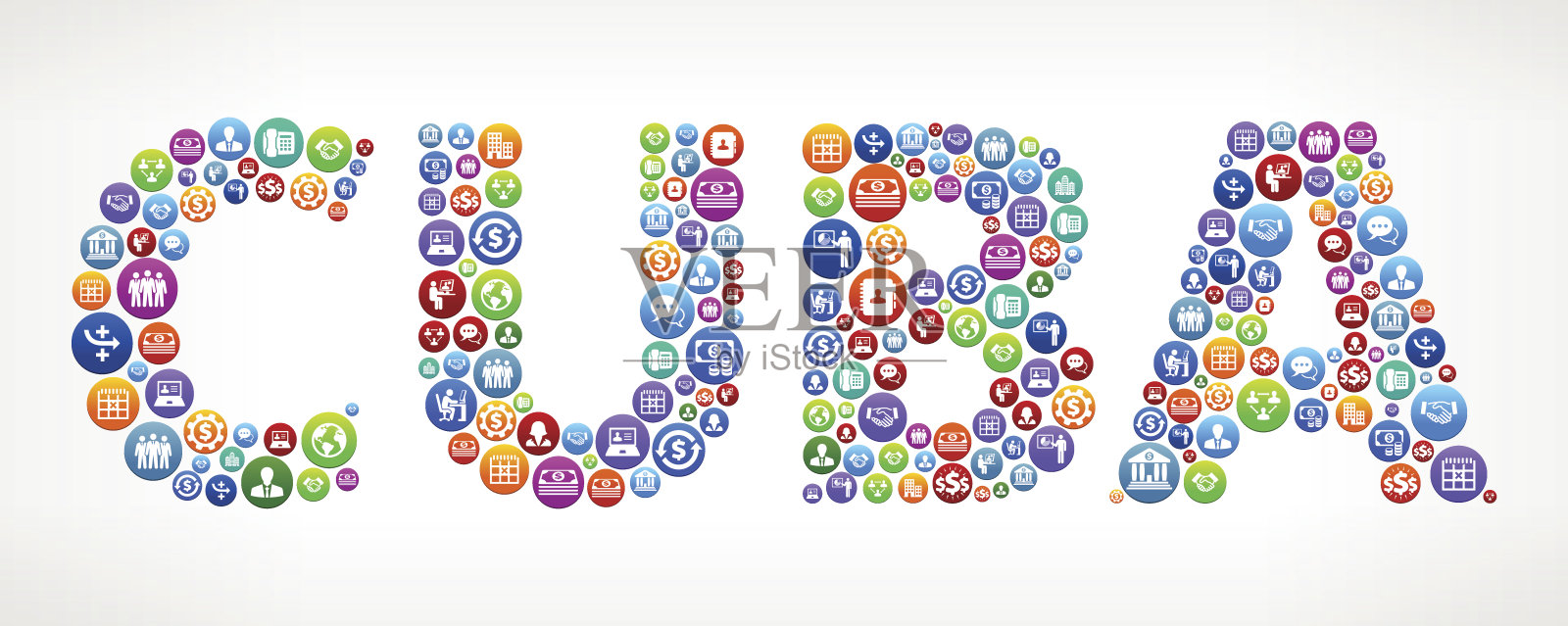 古巴商业和金融矢量按钮图标素材