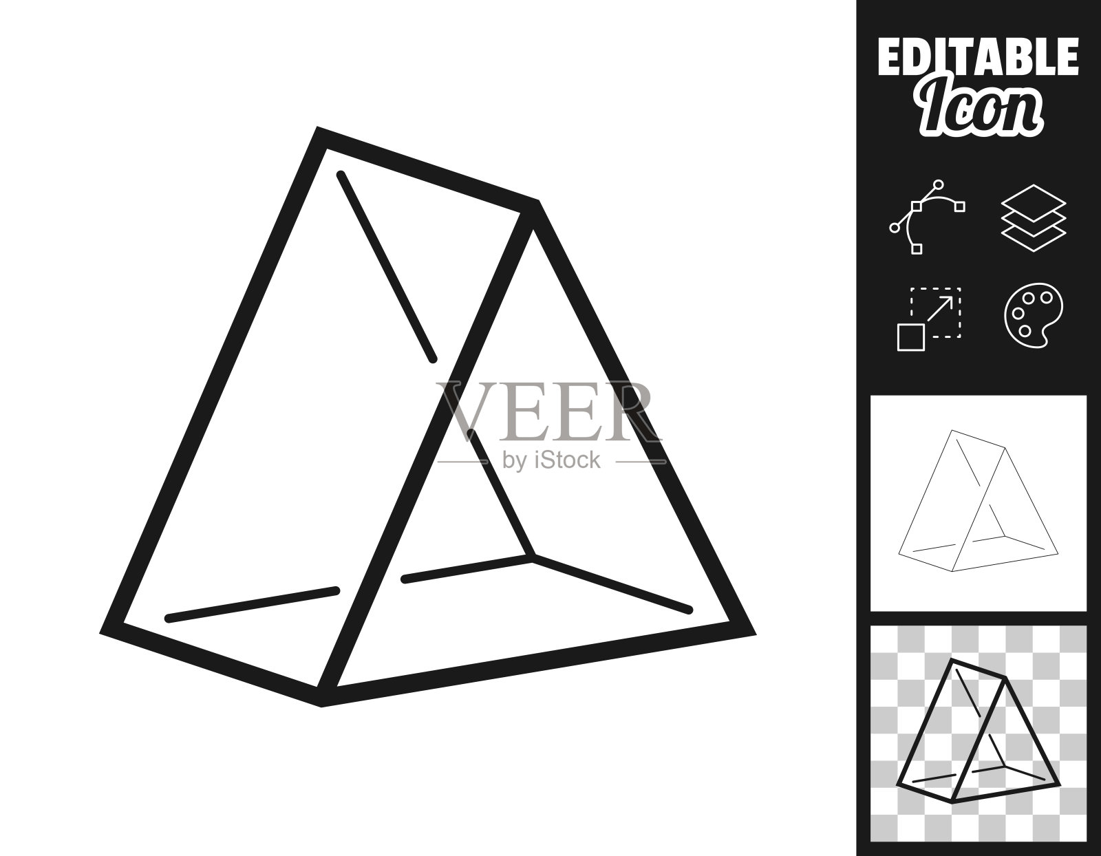 3 d三角形。图标设计。轻松地编辑插画图片素材