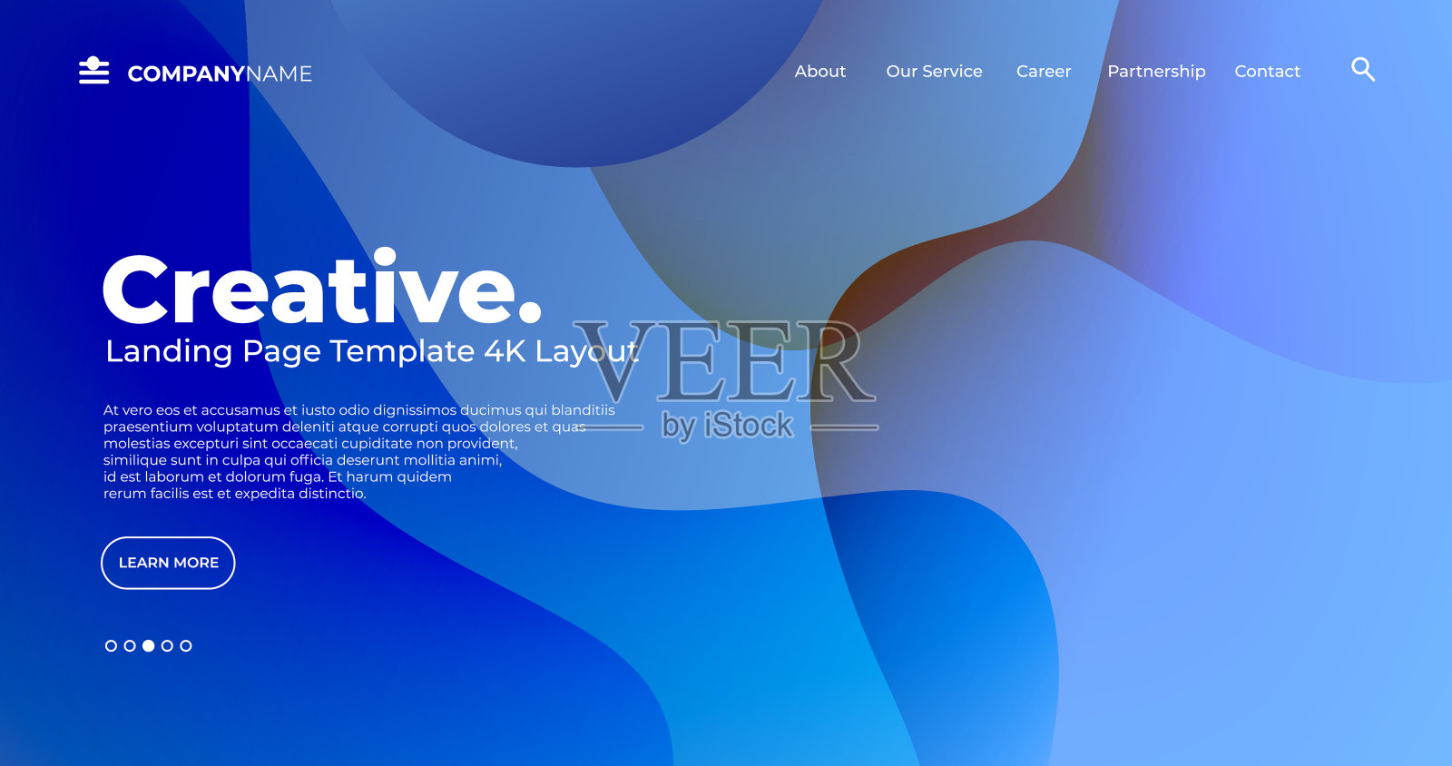 4K登陆页面模板-抽象动态，现代，未来，多色，简单的网站模板背景插画图片素材