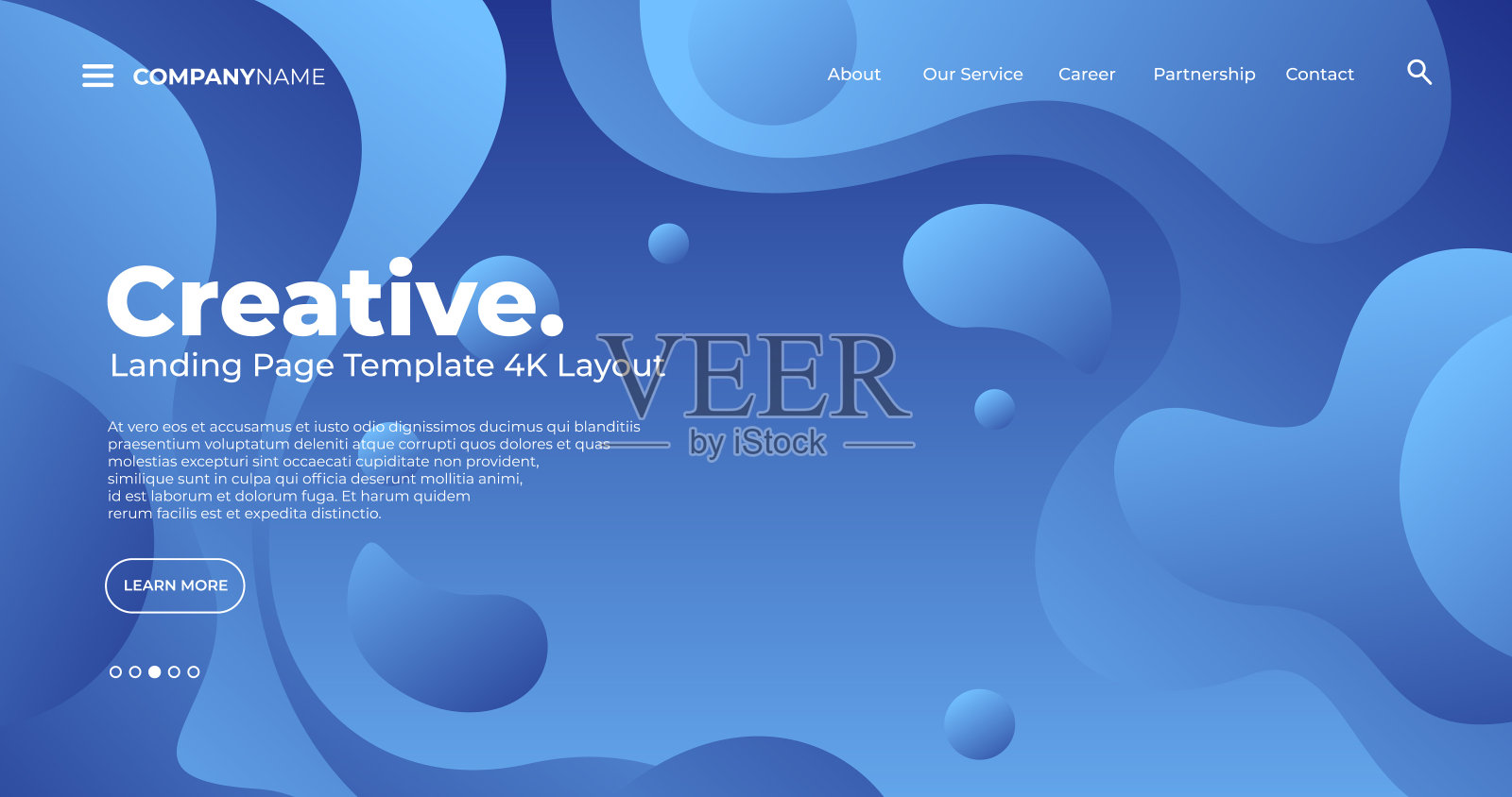 4K登陆页面模板-抽象动态，现代，未来，多色，简单的网站模板背景插画图片素材