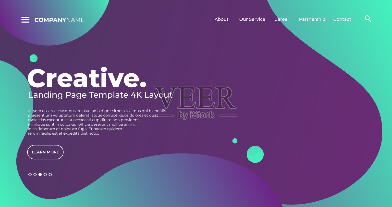 4K登陆页面模板-抽象动态，现代，未来，多色，简单的网站模板背景插画图片素材