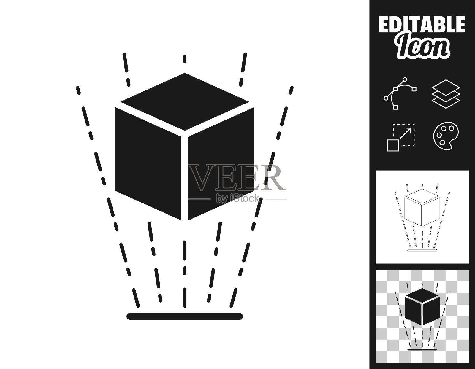全息图。图标设计。轻松地编辑插画图片素材