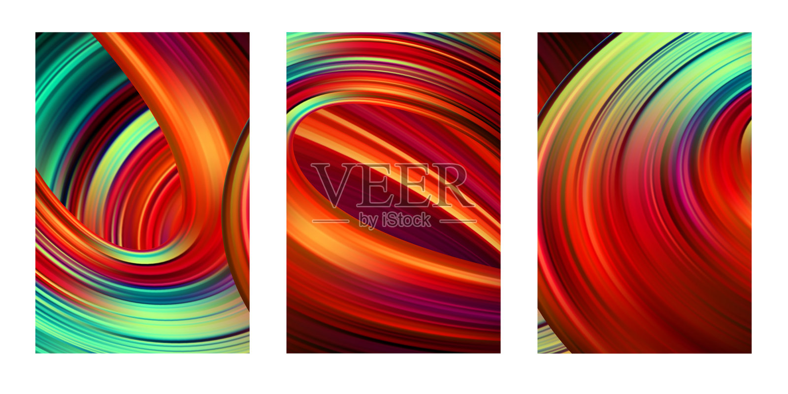 摘要具有几何形状的液体波动动态梯度背景。现代和潮流的模板设计小册子，传单，杂志，名片，品牌，横幅，标题，书封面，图形设计背景插画图片素材