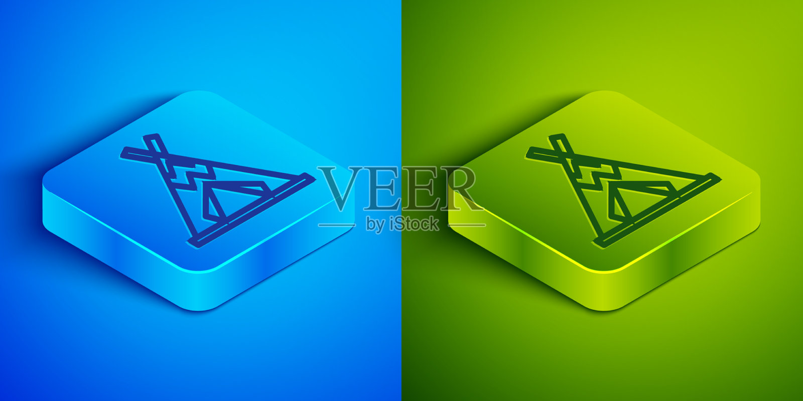 等距线传统印第安人的帐篷或棚屋图标素材