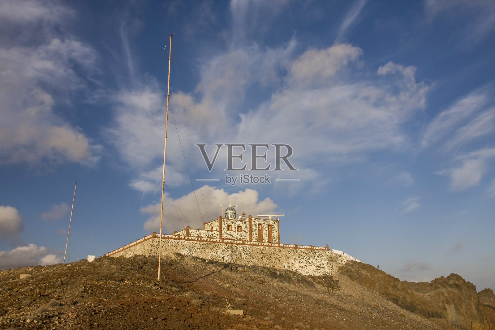 法鲁灯塔，蓬塔恩塔拉达，拉斯普雷塔斯，富埃特文图拉，加那利群岛，西班牙，欧洲照片摄影图片