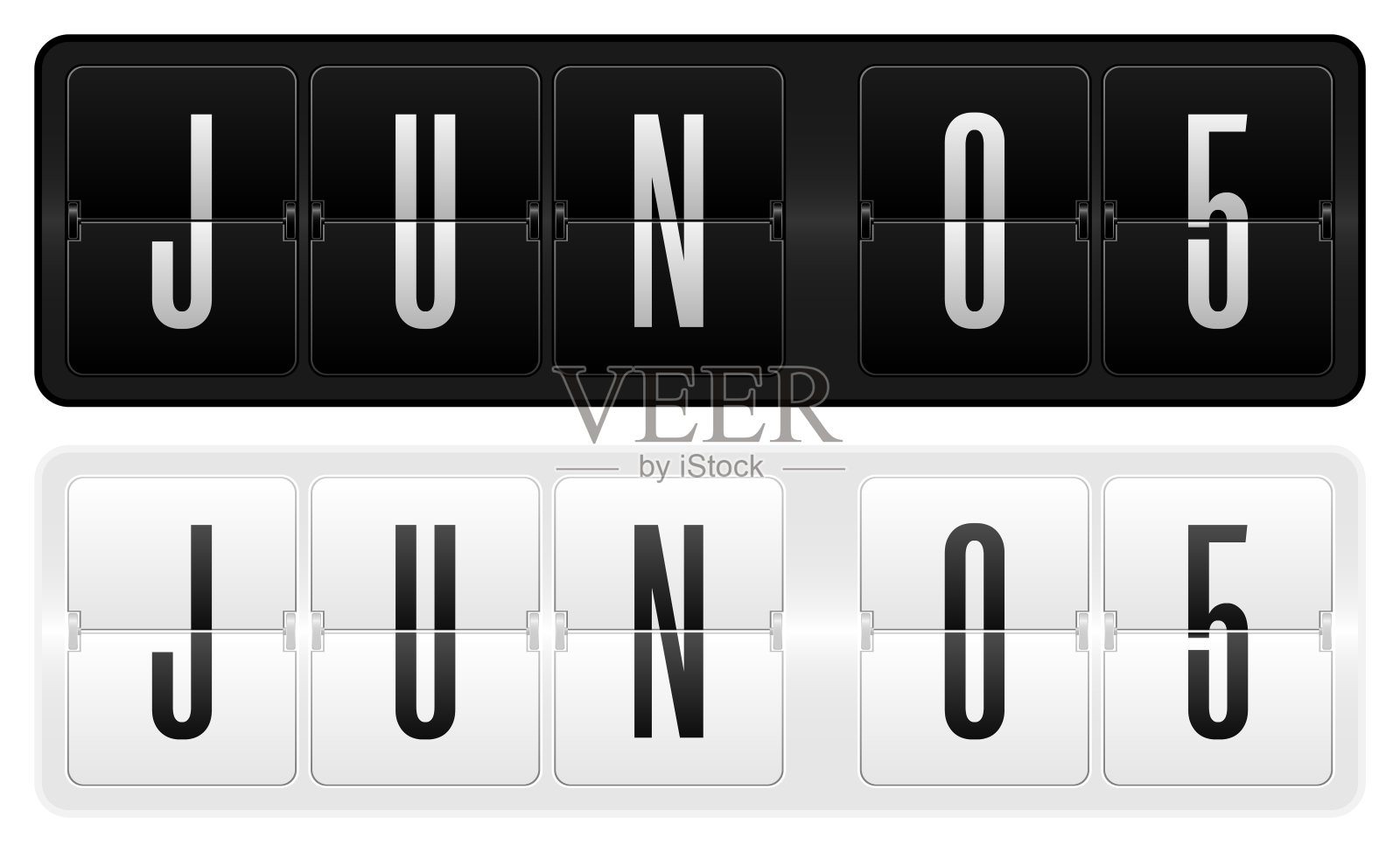 黑暗和光明日历主题- 6月5日插画图片素材