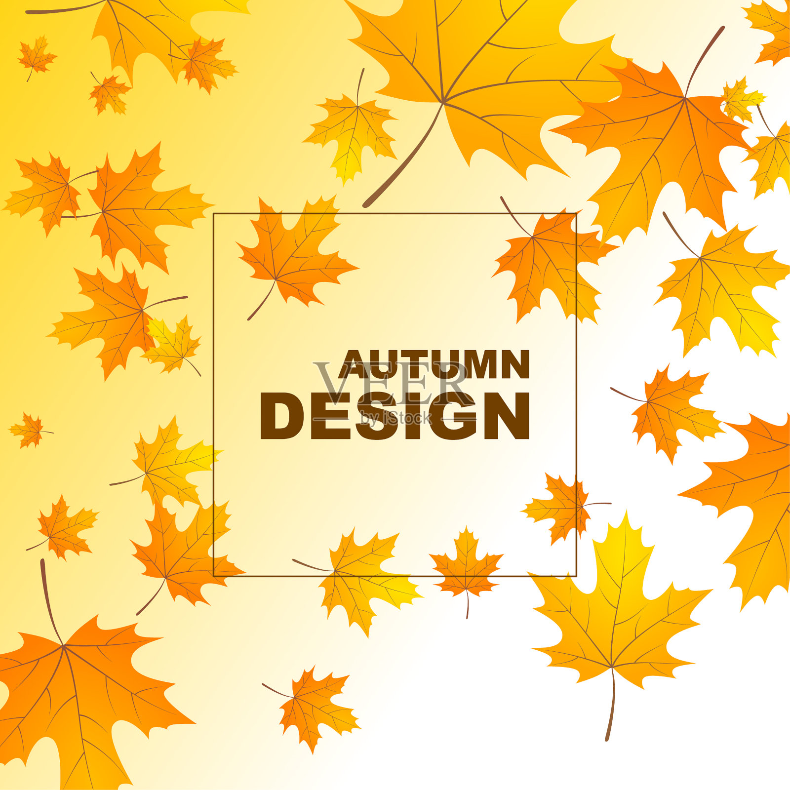 抽象的秋天背景插画图片素材