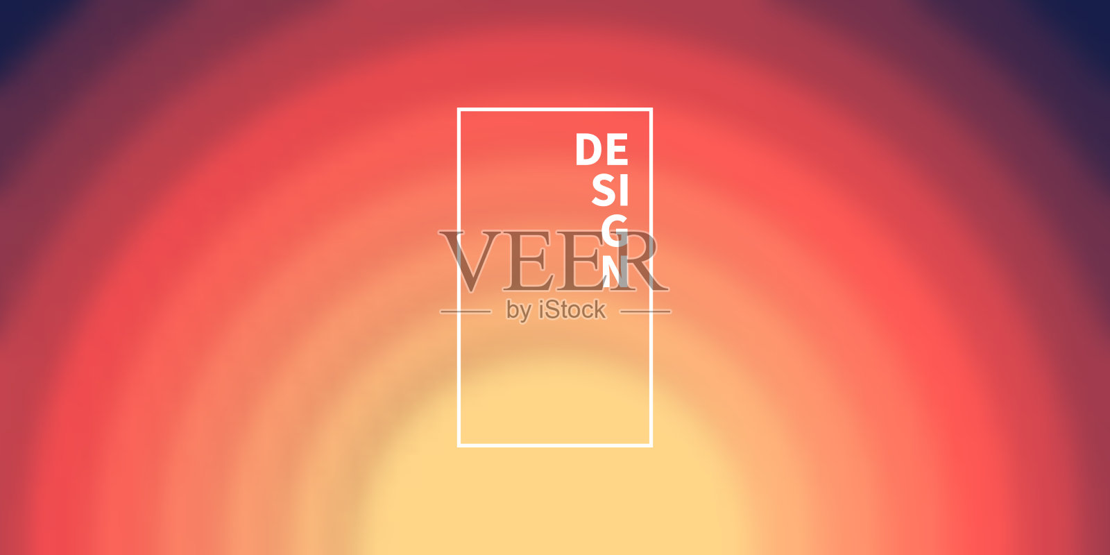 抽象模糊的背景-圆圈和红色梯度插画图片素材