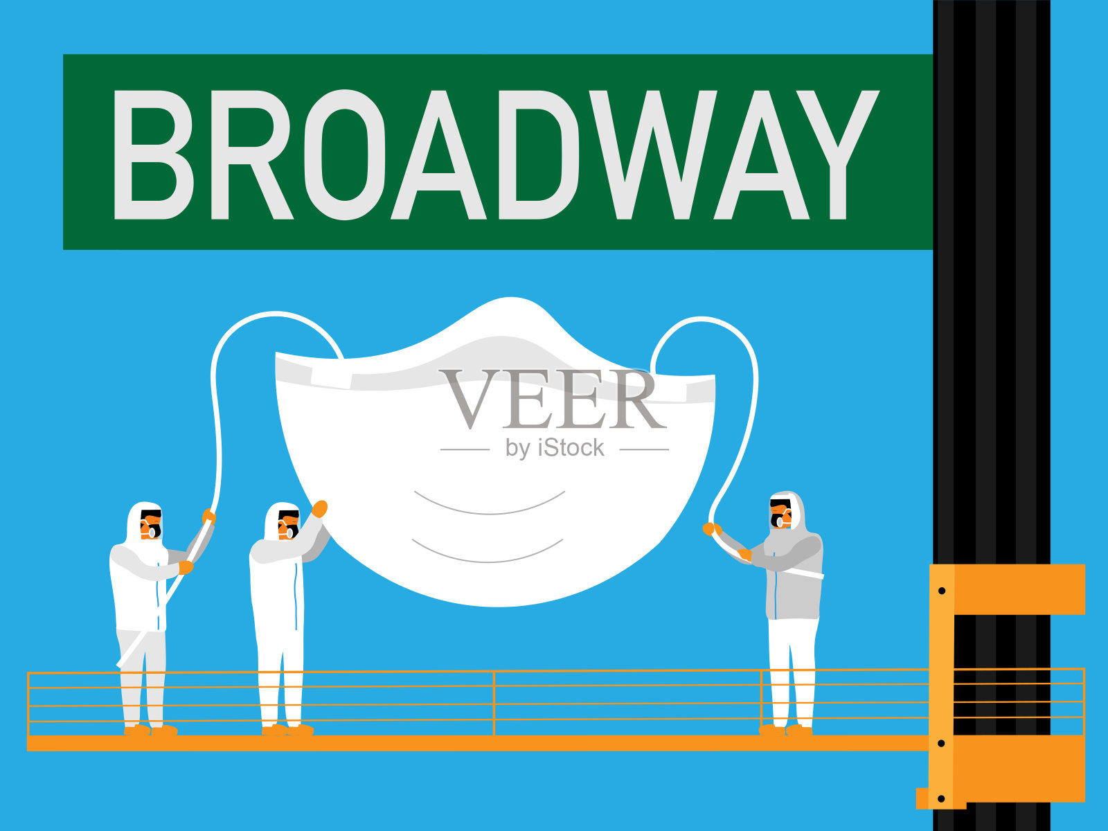 保护百老汇插画图片素材