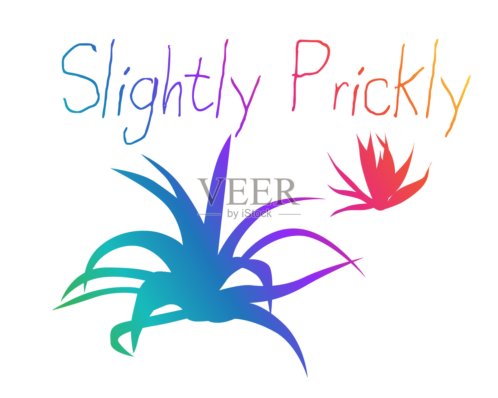 有点带刺的幽默敏感的彩虹设计元素图片