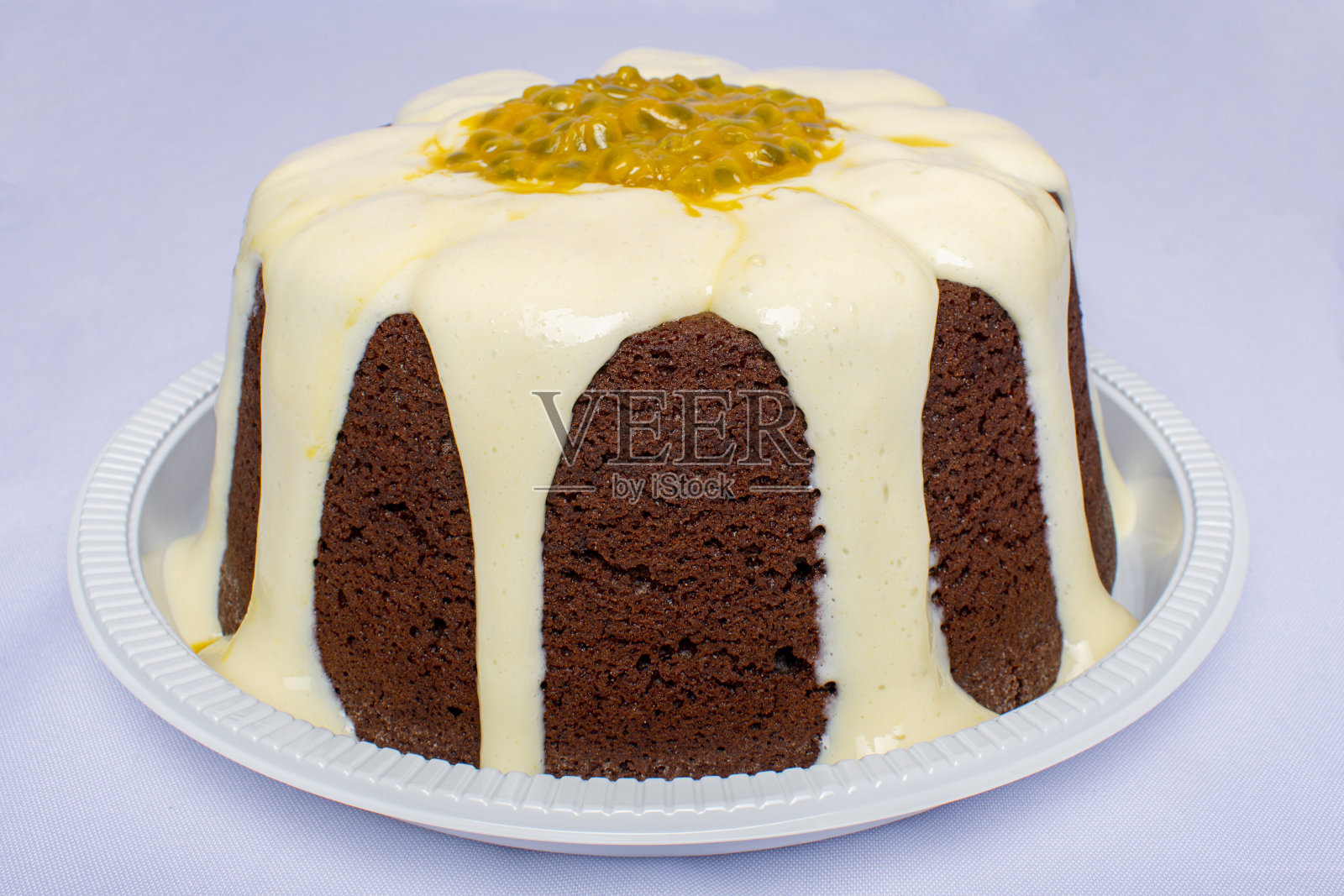 百香果蛋糕照片摄影图片