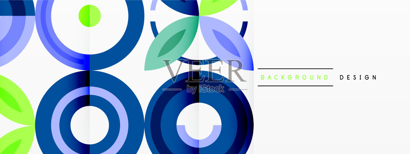 彩色圆圈抽象背景高科技插画图片素材
