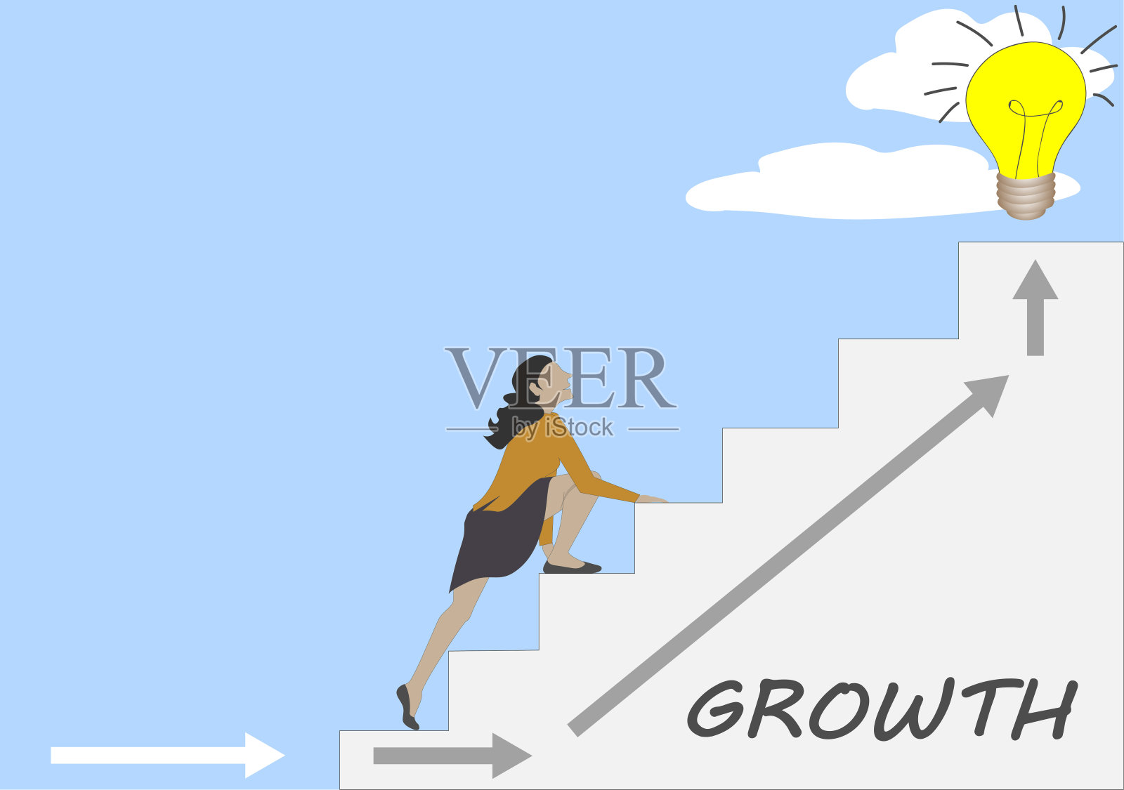 个人和职业发展。插画图片素材