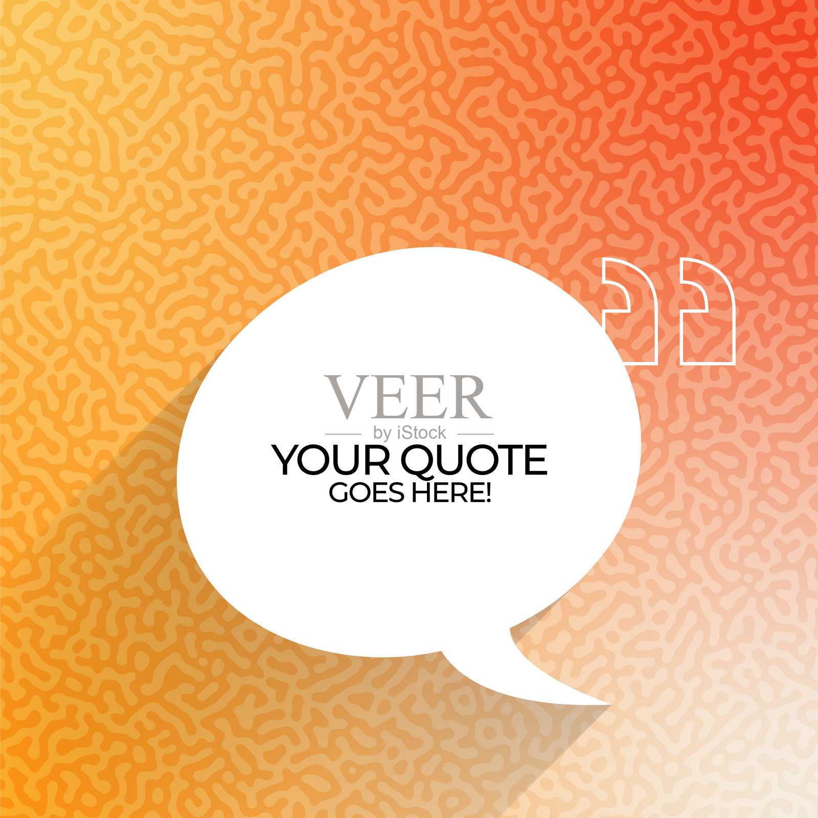 矢量报价模板新潮风格股票插图。语音气泡无缝模式背景。矢量图插画图片素材