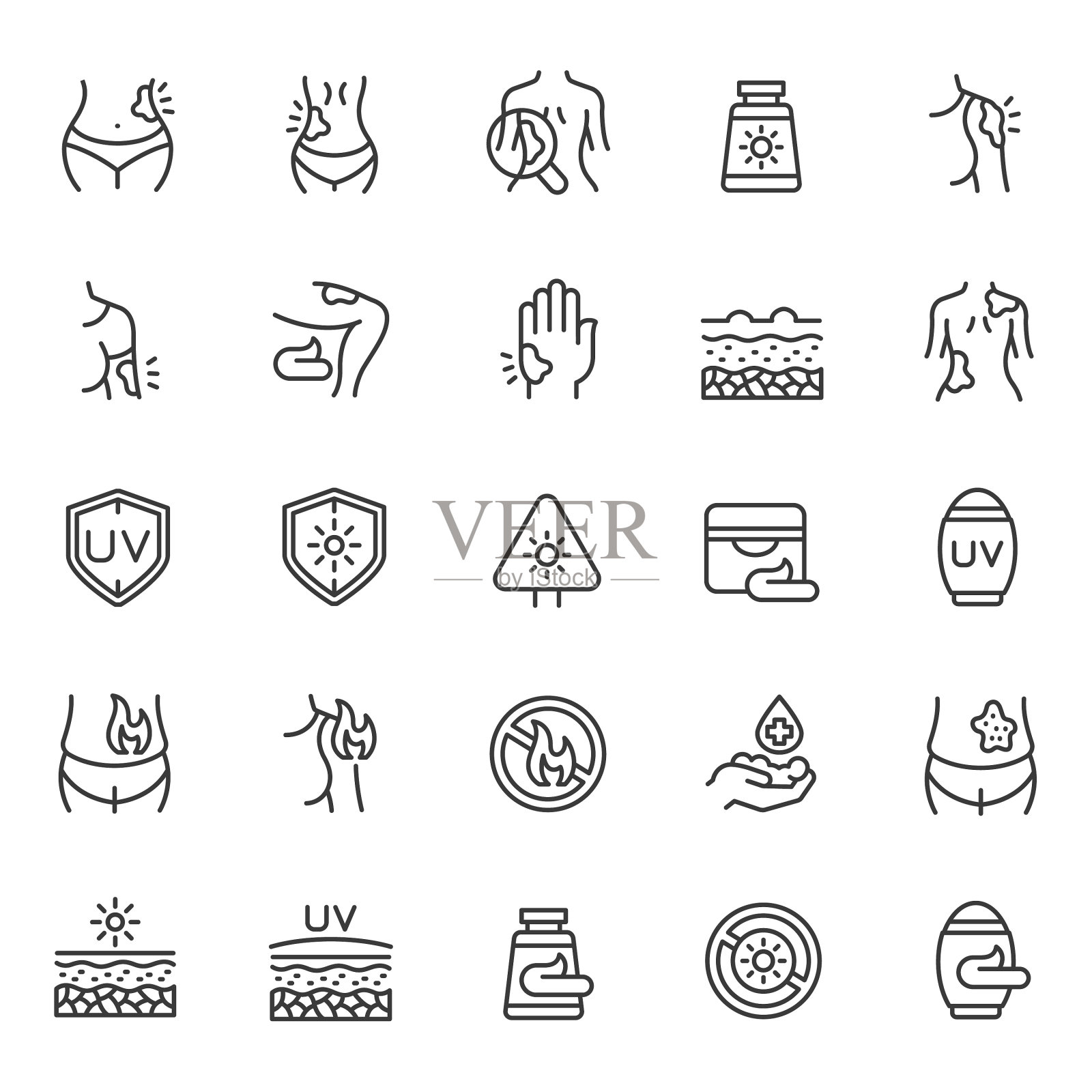 皮肤烧伤图标设置图标素材