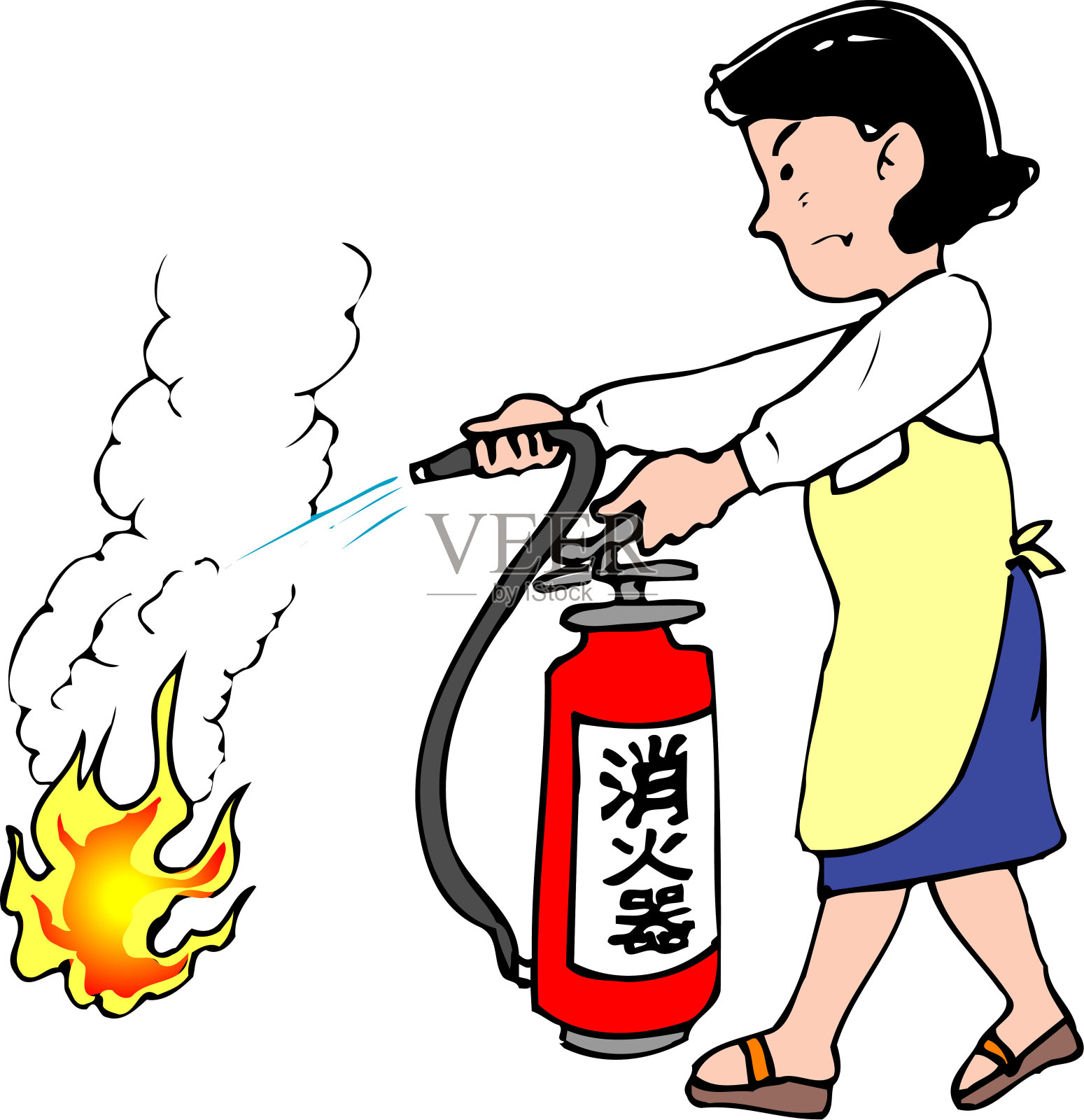 消防培训插画图片素材