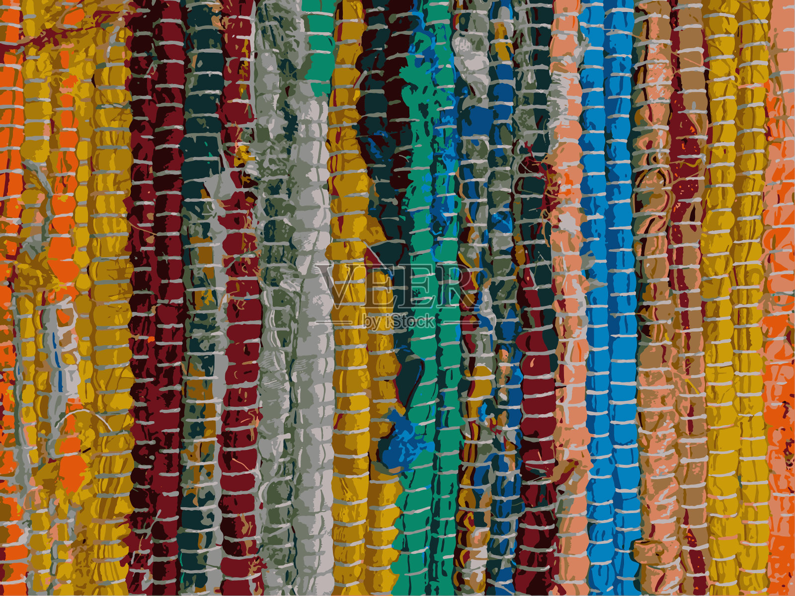 彩色的地毯质地插画图片素材