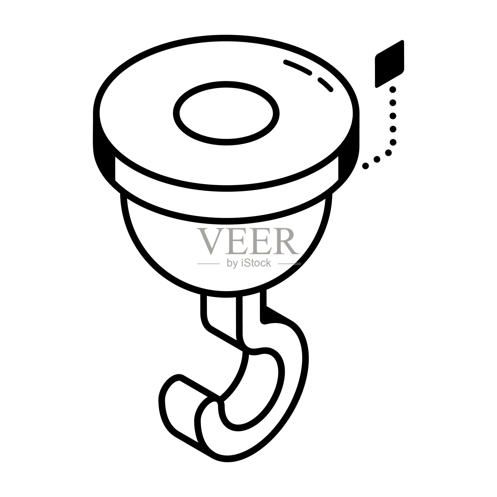 起重机吊钩的线矢量设计插画图片素材