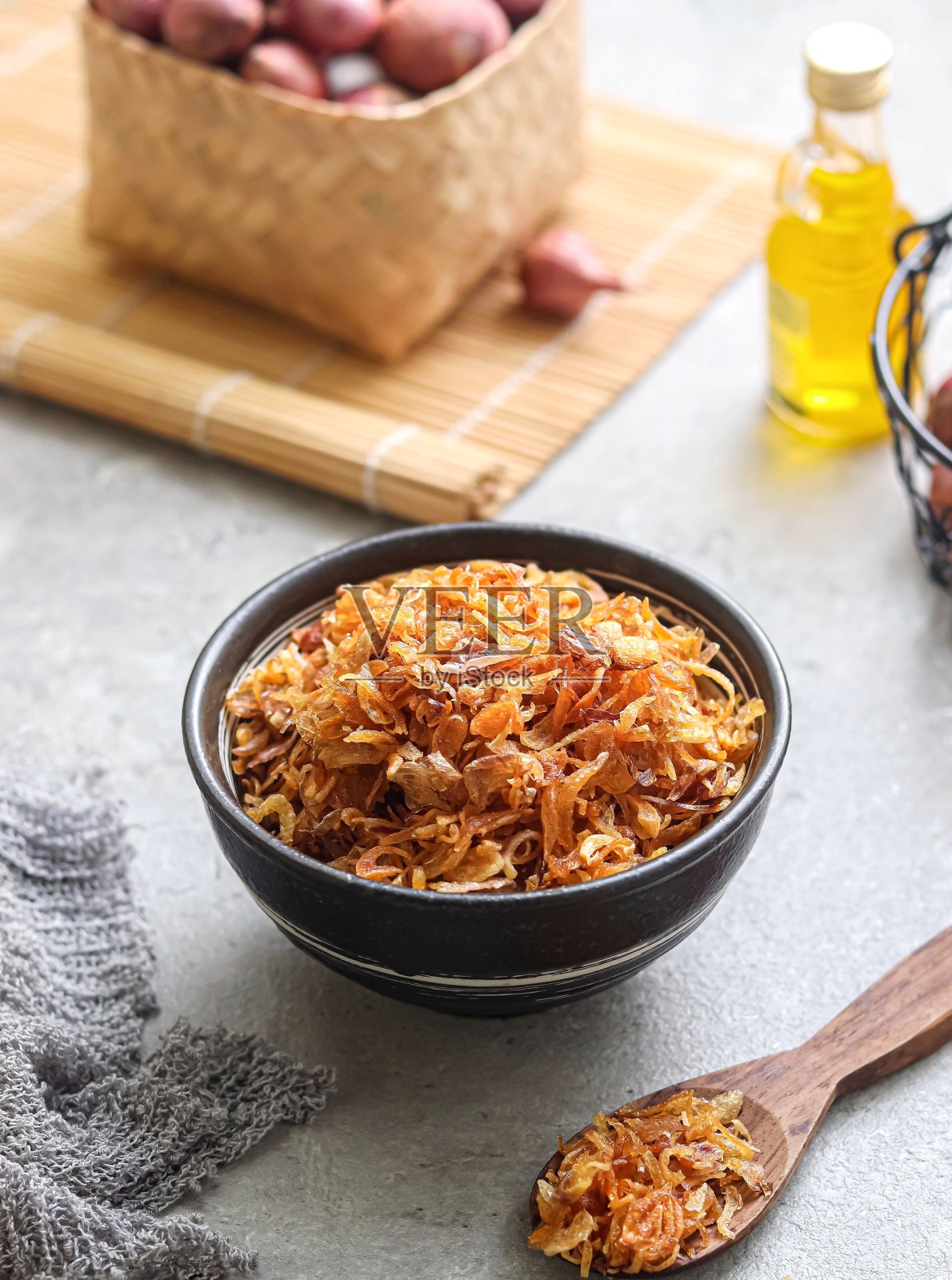 炸洋葱或洋葱片照片摄影图片