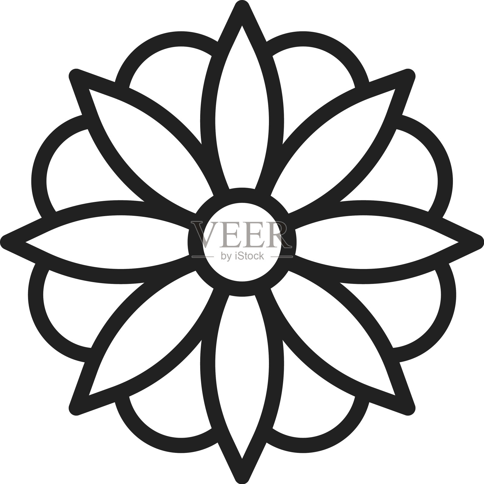 银莲花图标图像插画图片素材