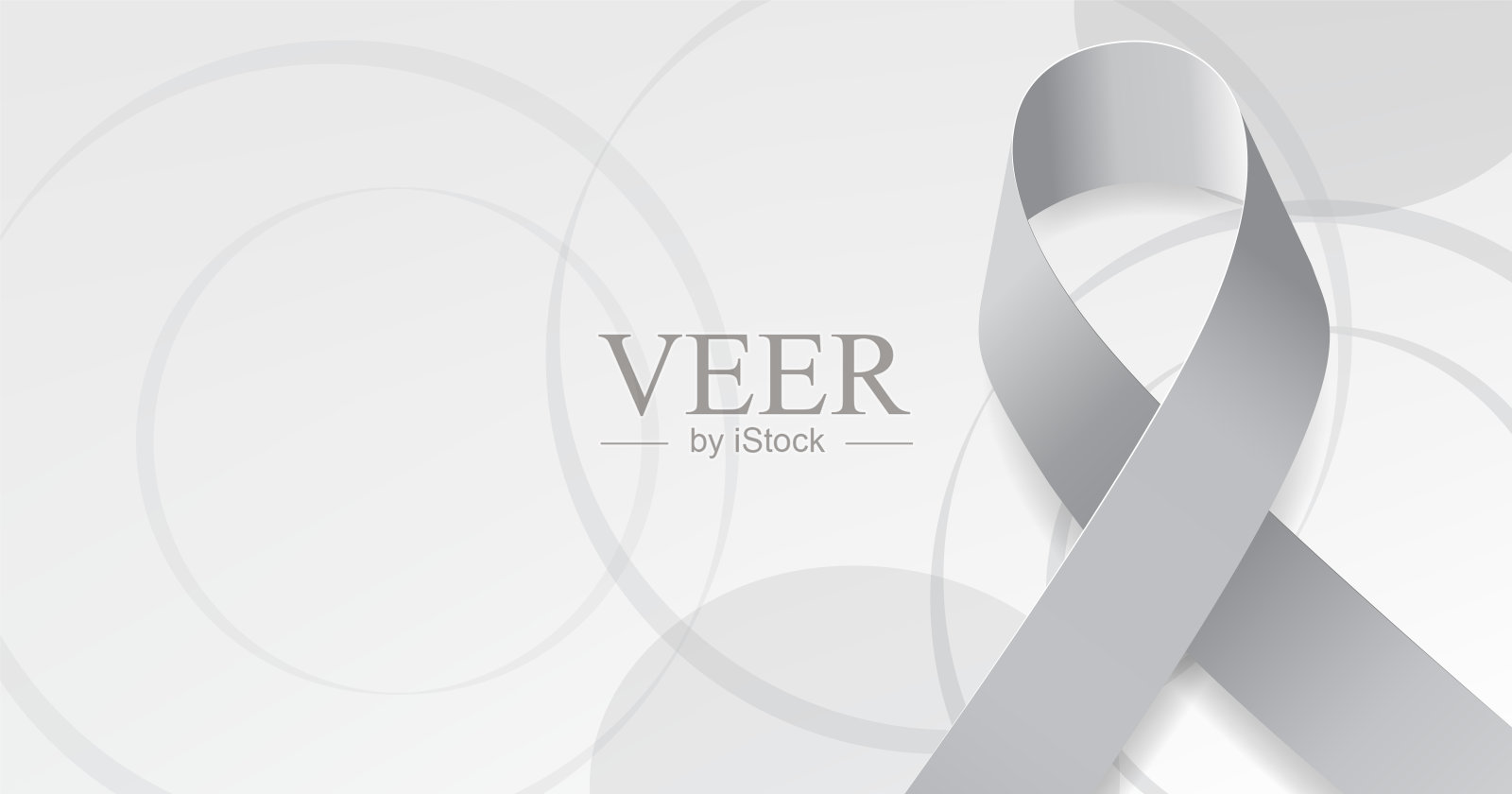 美国糖尿病宣传月概念。横幅模板与灰色丝带和文本。矢量插图。插画图片素材