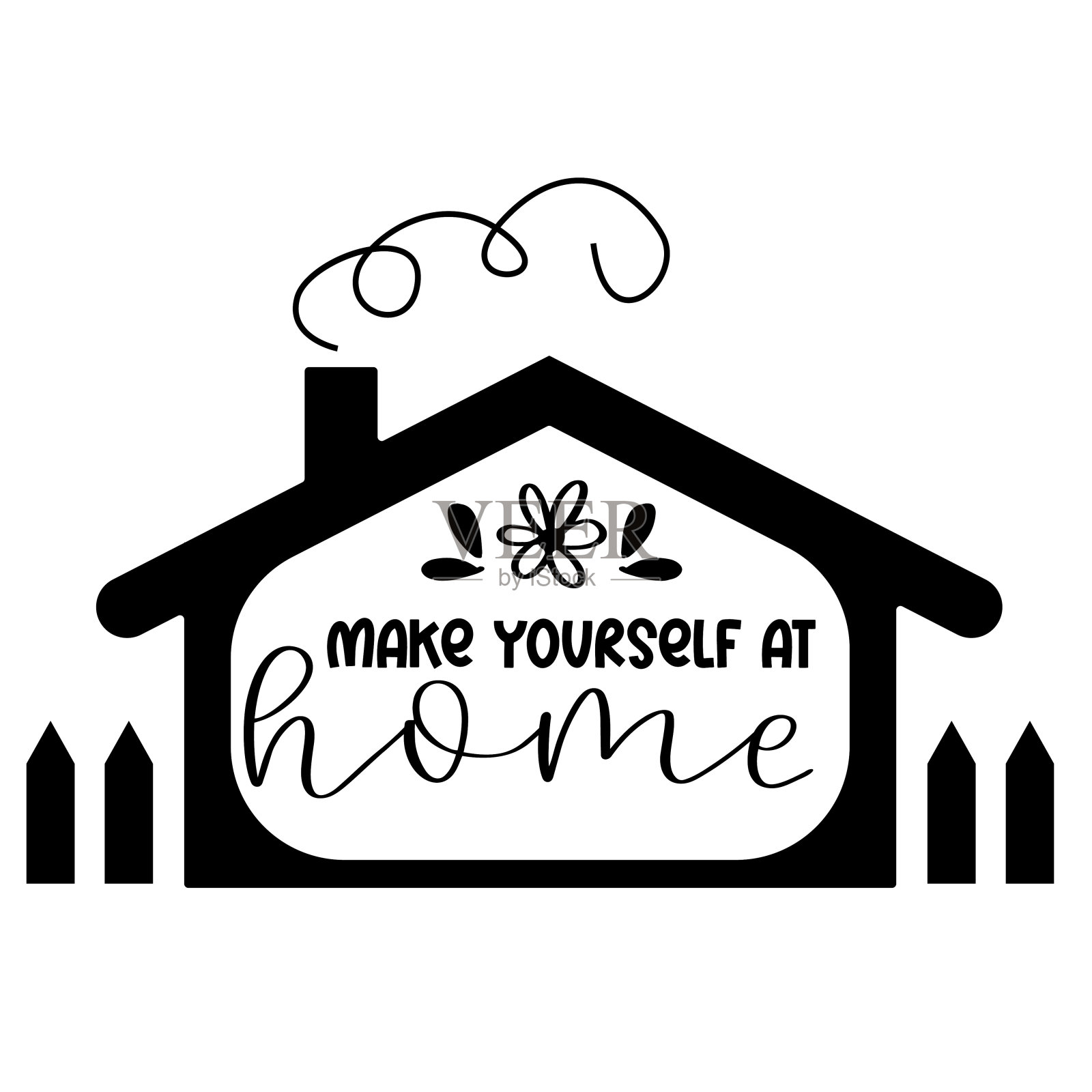 农舍刻字。手绘排版海报。T恤手写体字体设计。鼓舞人心的矢量排版。插画图片素材