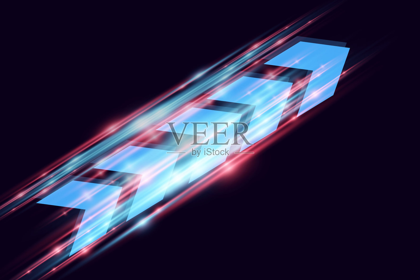 高速移动的现代抽象箭头。插画图片素材