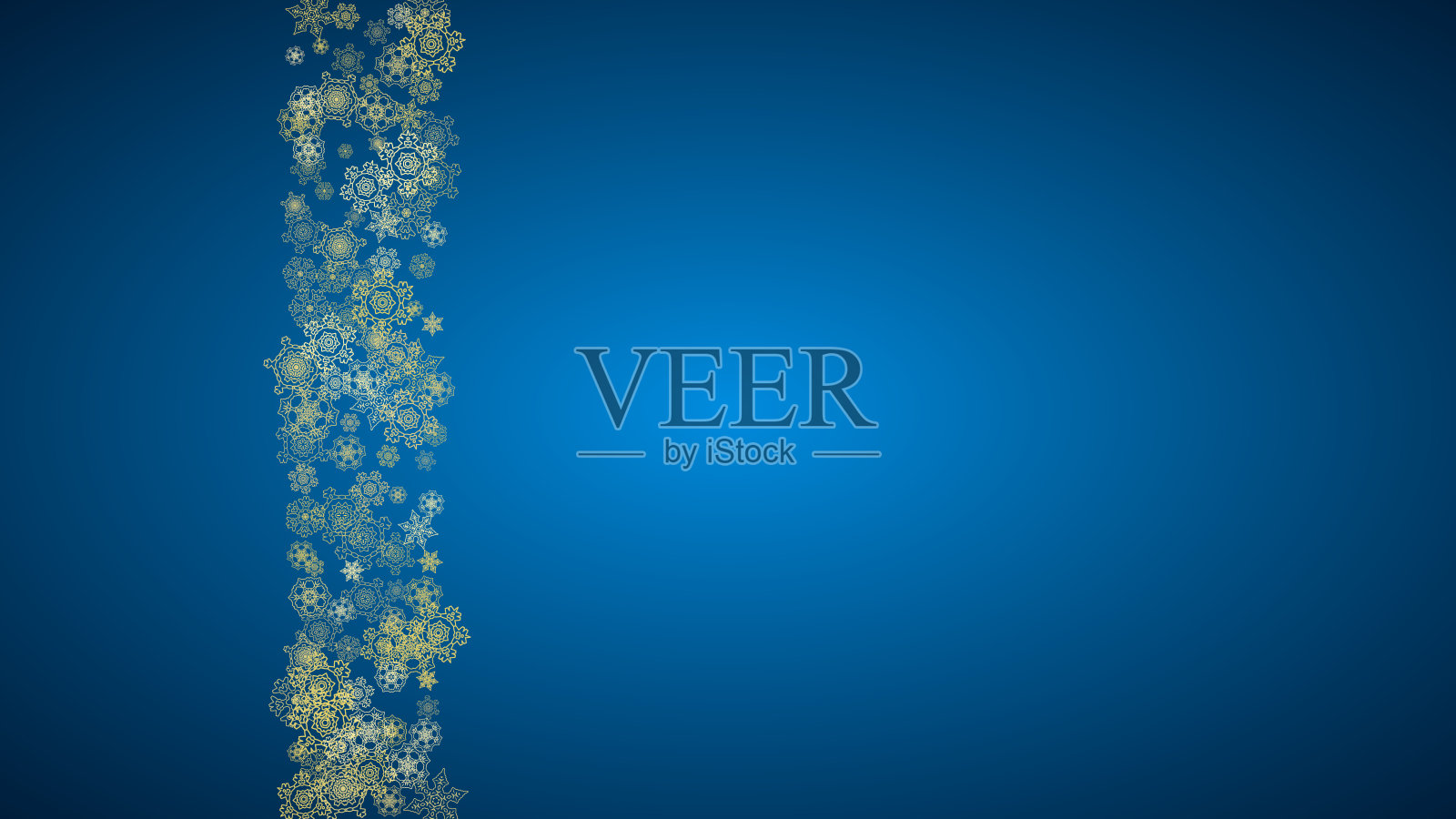 圣诞节和新年的雪花插画图片素材