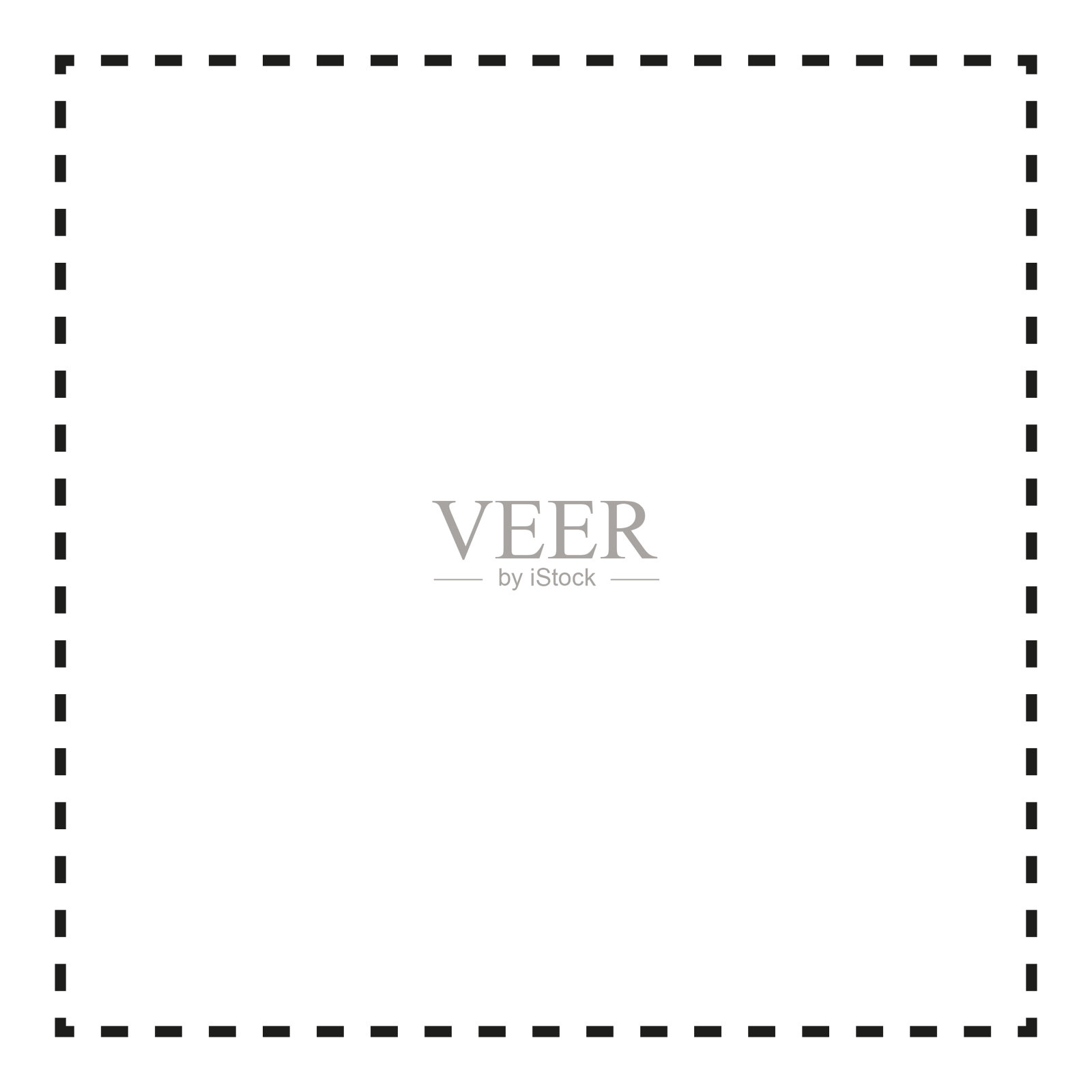 虚线方细，粗线切插画图片素材