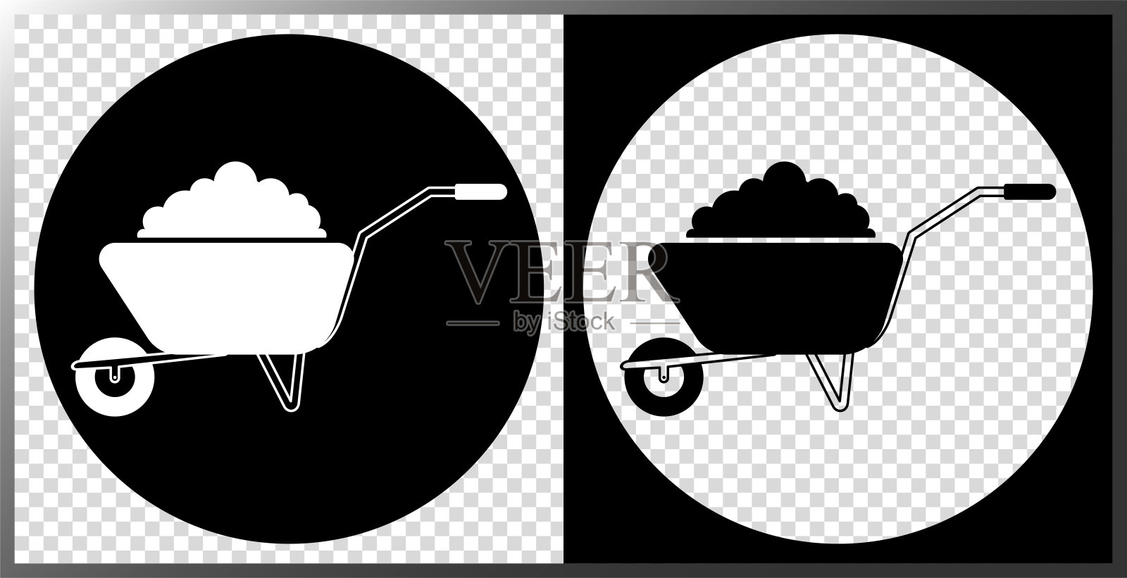 手推车图标。插画图片素材