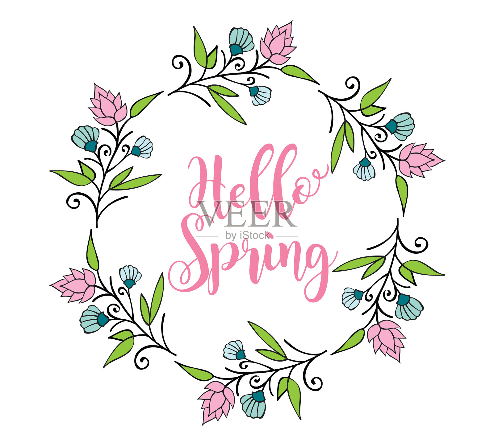 春天的象征插画图片素材