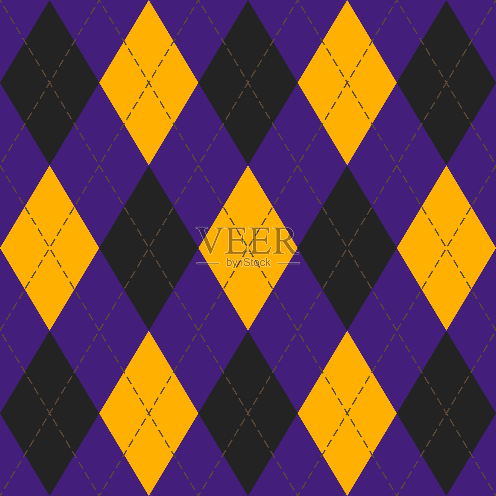 万圣节菱形格纹苏格兰笼背景插画图片素材